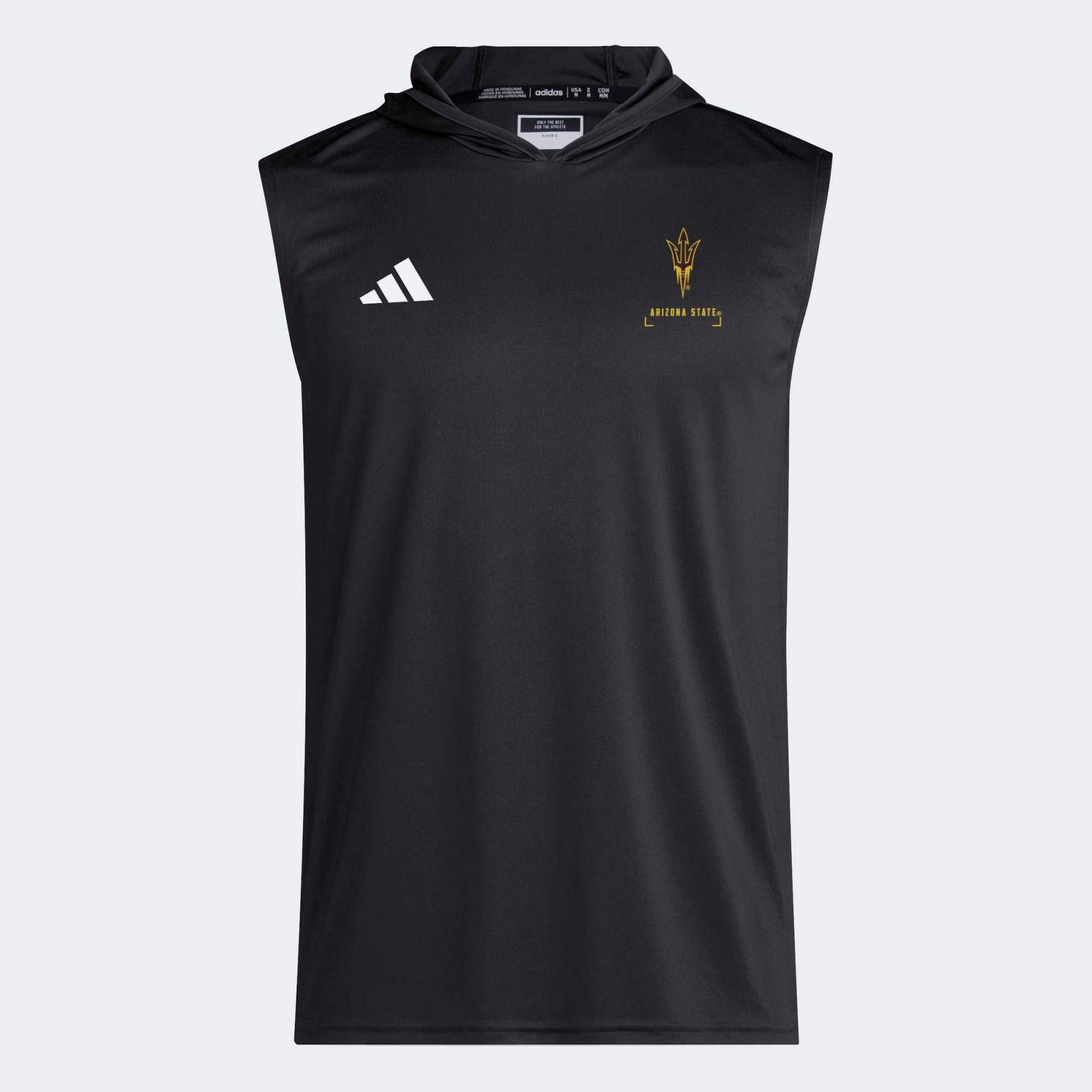 Men's adidas Black Arizona State Sun Devils D4T Sleeveless Hoodie