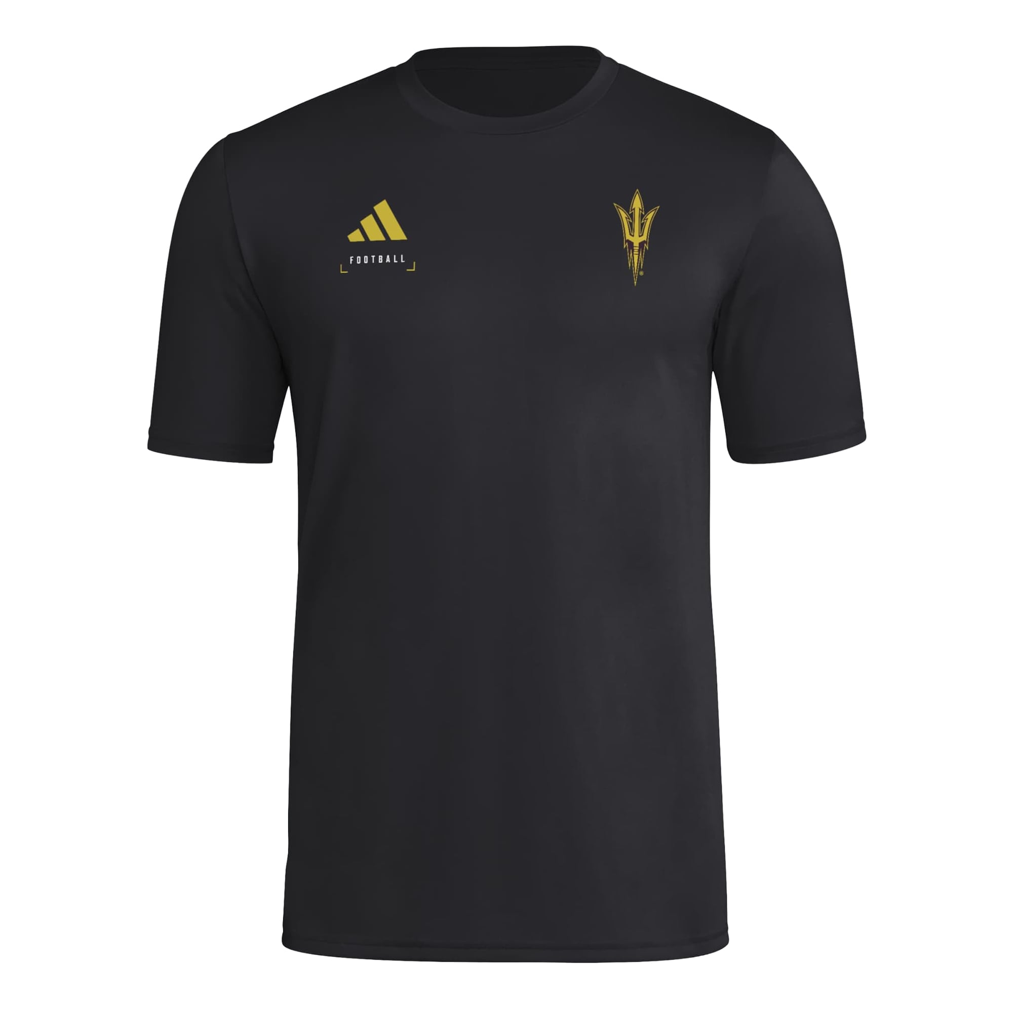 Men's adidas Black Arizona State Sun Devils Locker Football Icon AEROREADY Pre-Game T-Shirt