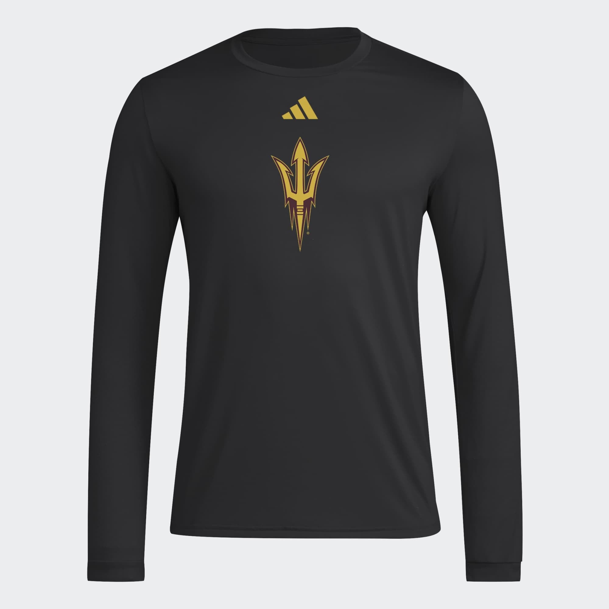 Men's adidas Black Arizona State Sun Devils Primary Locker Logo Pre-Game Long Sleeve T-Shirt