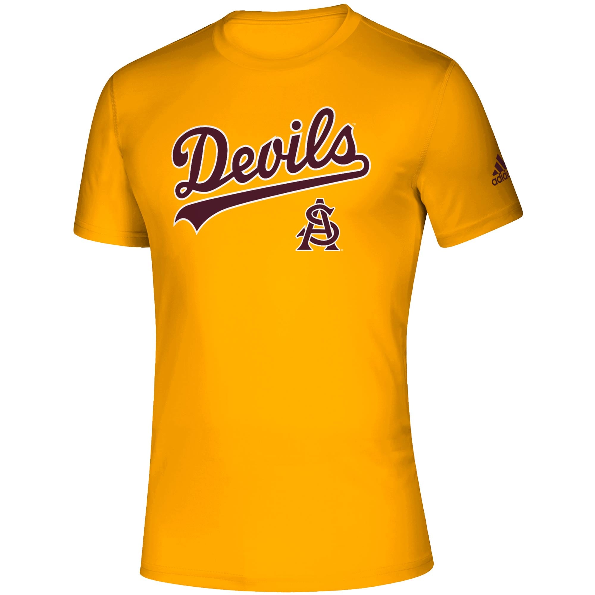Men's adidas Gold Arizona State Sun Devils Script Ball Creator T-Shirt