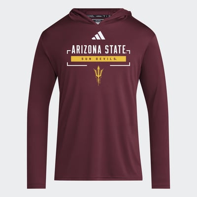 Arizona State Sun Devils adidas D4T Long Sleeve Hooded T-Shirt - Maroon