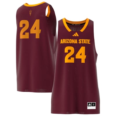 #24 Arizona State Sun Devils adidas Replica Swingman Basketball Jersey - Maroon