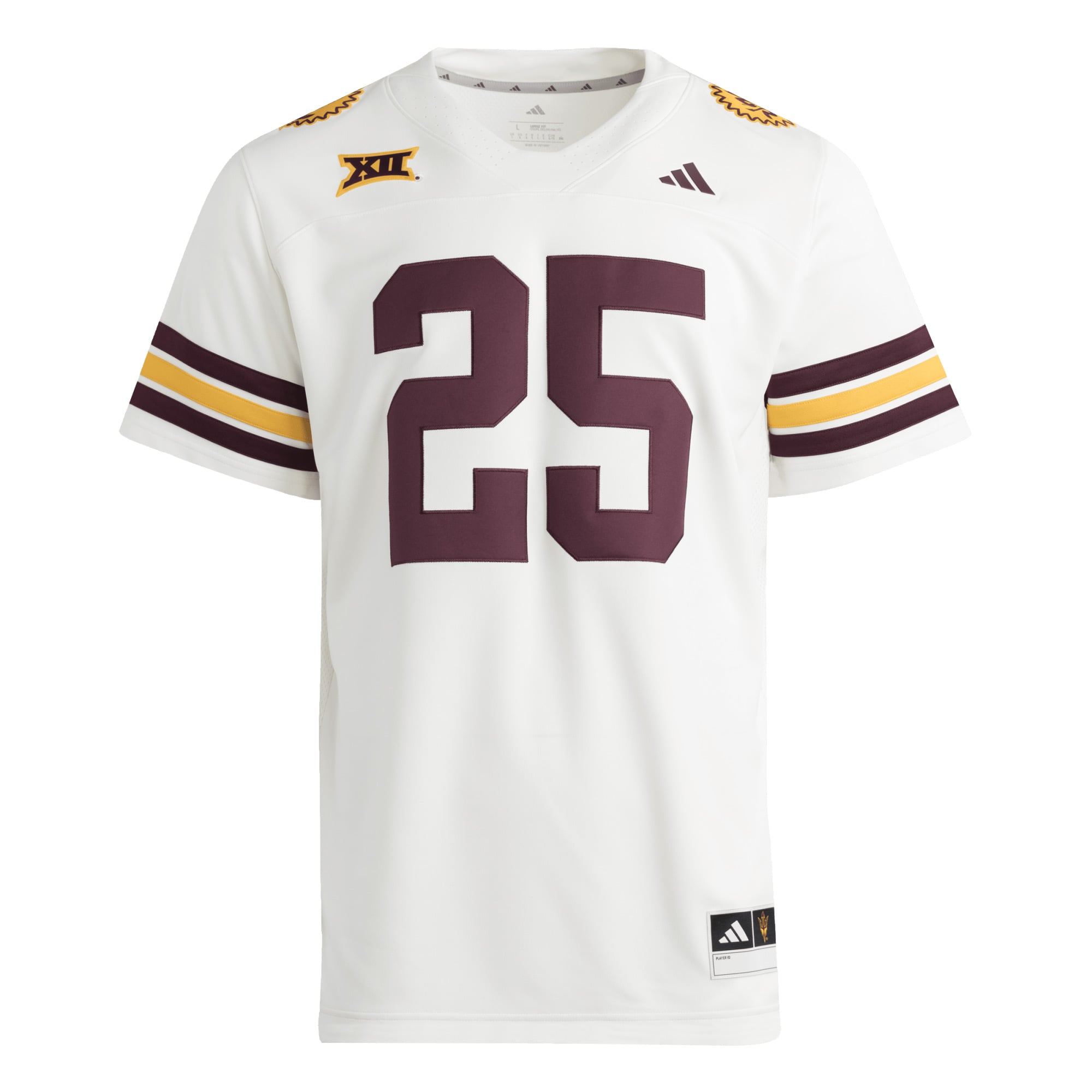 Men's adidas #25 White Arizona State Sun Devils Premier Strategy Jersey