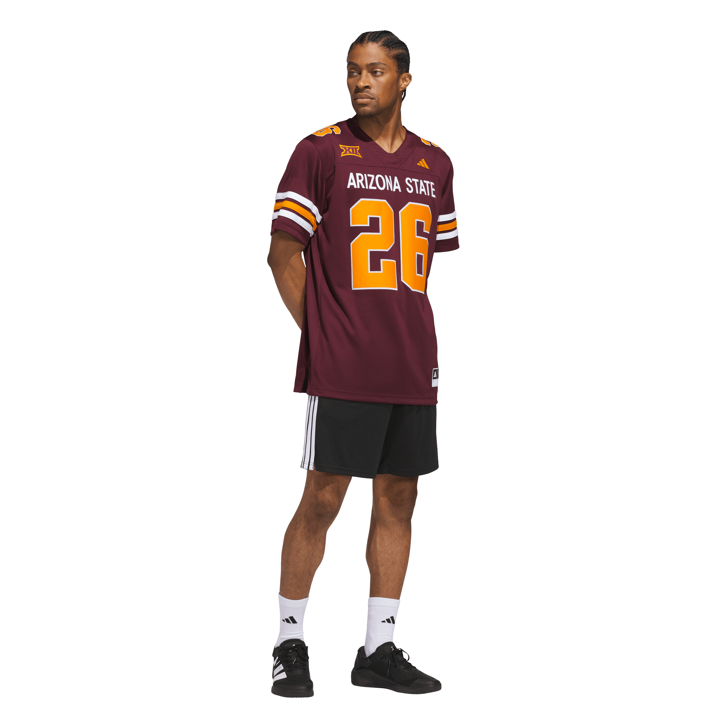 Maillot de stratégie Premier adidas pour homme n° 26 bordeaux Arizona State Sun Devils Roses &