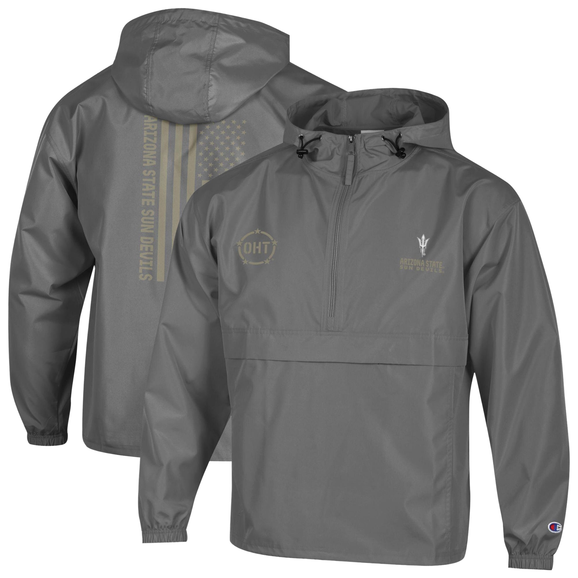 Veste pliable Champion Graphite Arizona State Sun Devils OHT Flag pour homme