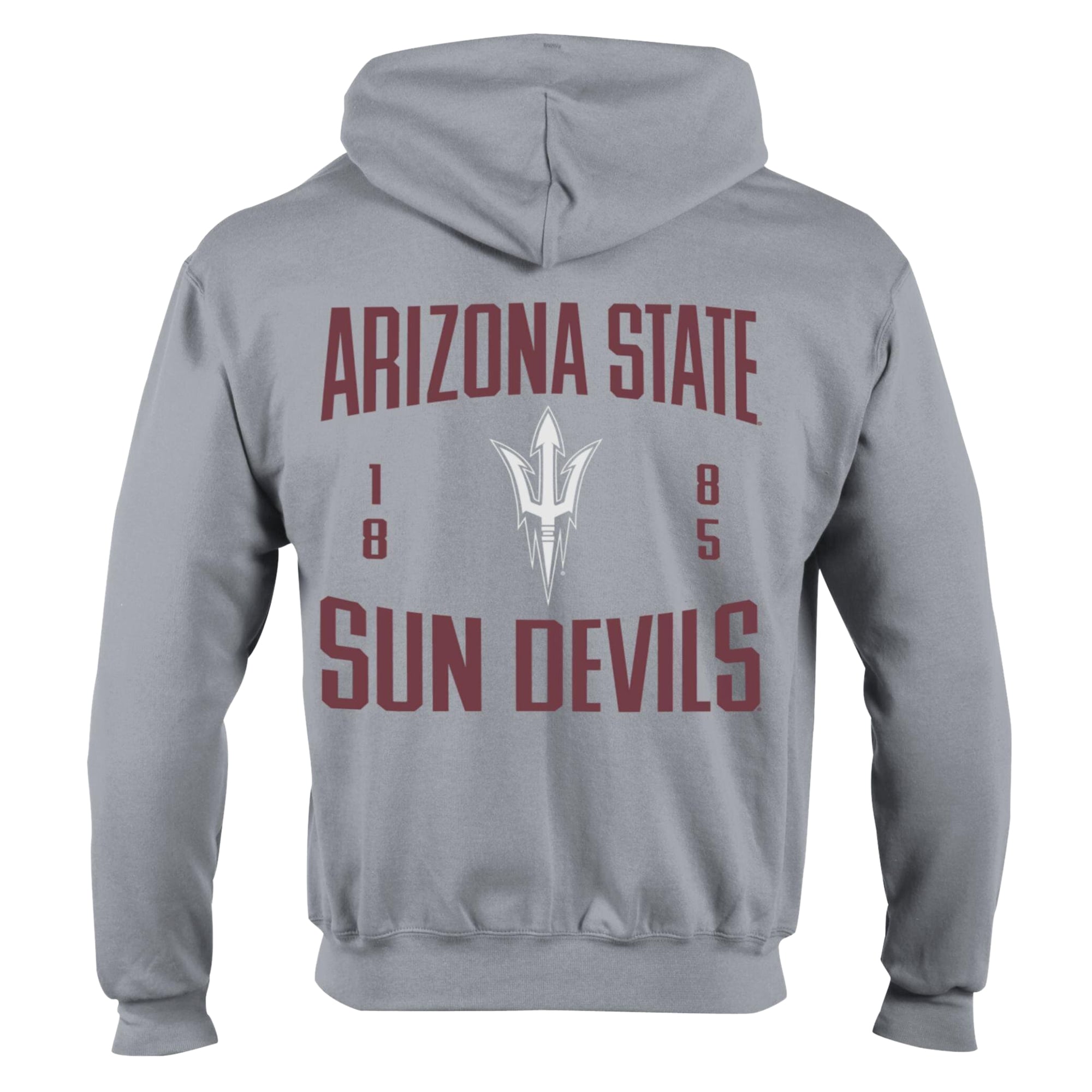 Men's Champion Heather Gray Arizona State Sun Devils Varsity Powerblend Full-Zip Fleece Hoodie