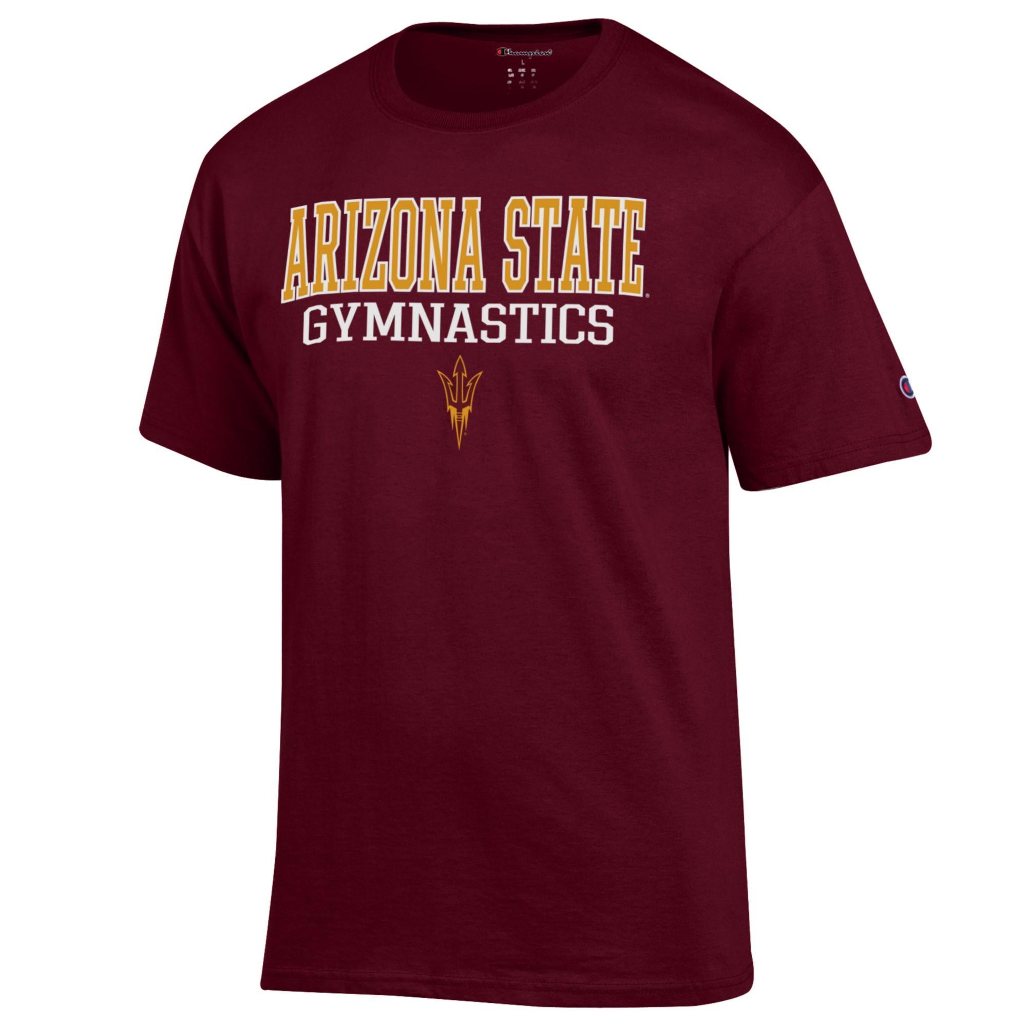 Men's Champion Maroon Arizona State Sun Devils Gymnastics Stack T-Shirt