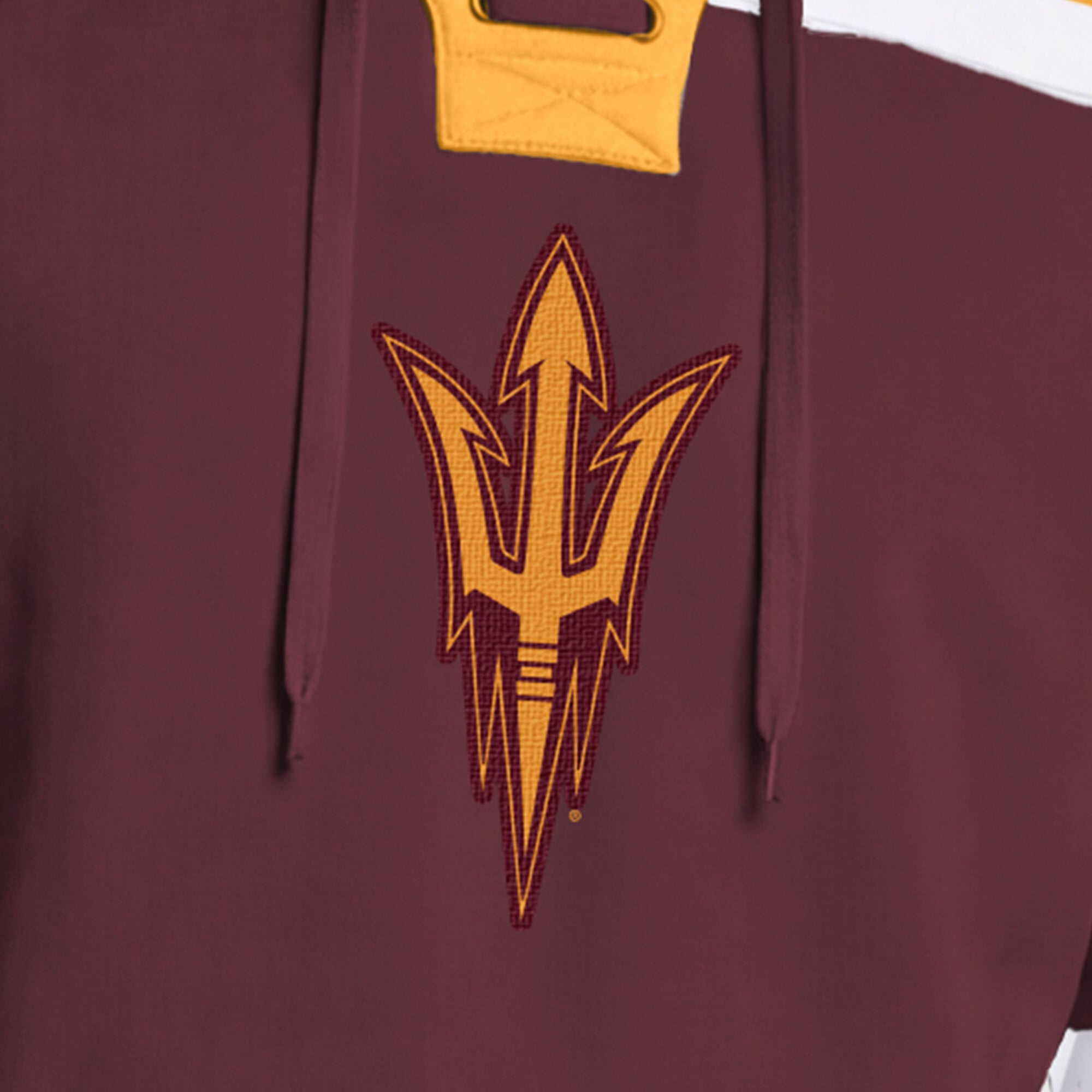 Sweat à capuche en polaire Champion marron Arizona State Sun Devils Lacer pour homme