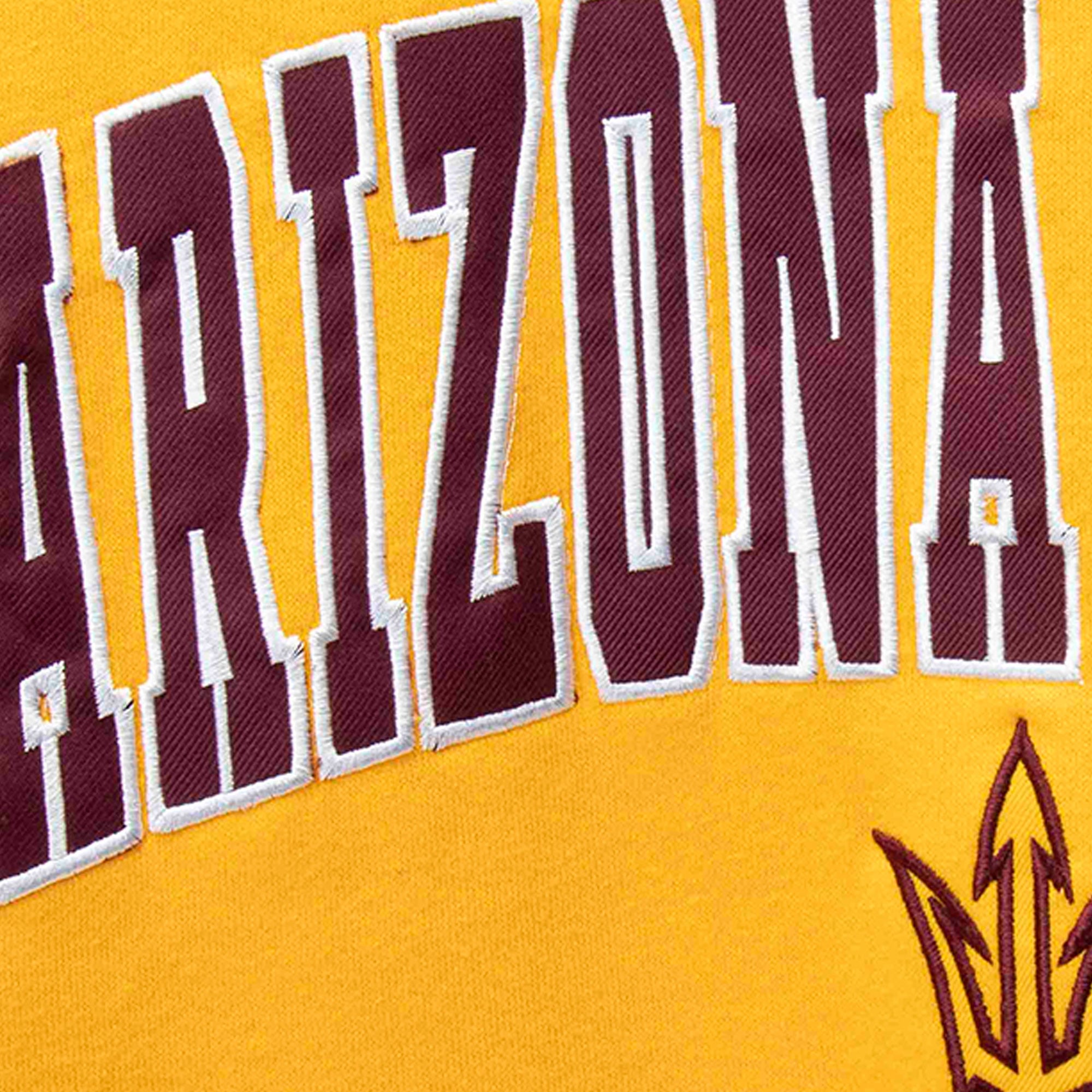 Colosseum Gold Arizona State Sun Devils Arch & Logo Crew Neck Sweat-shirt pour homme