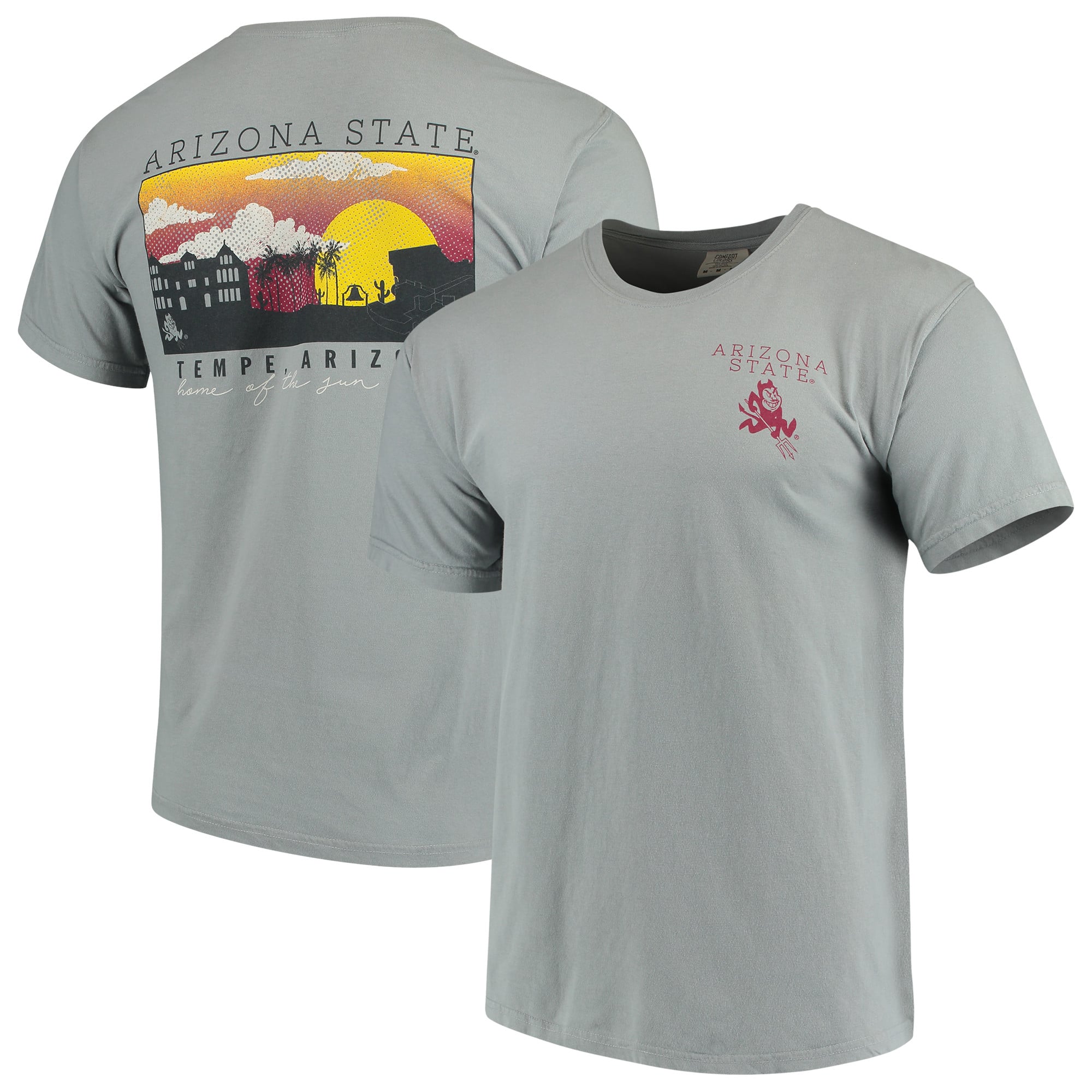 T-shirt gris pour homme Arizona State Sun Devils Team Comfort Colors Campus Scenery