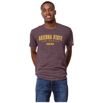 Arizona State Sun Devils League Collegiate Wear Victory Falls Tri-Blend T-Shirt - Heather Maroon