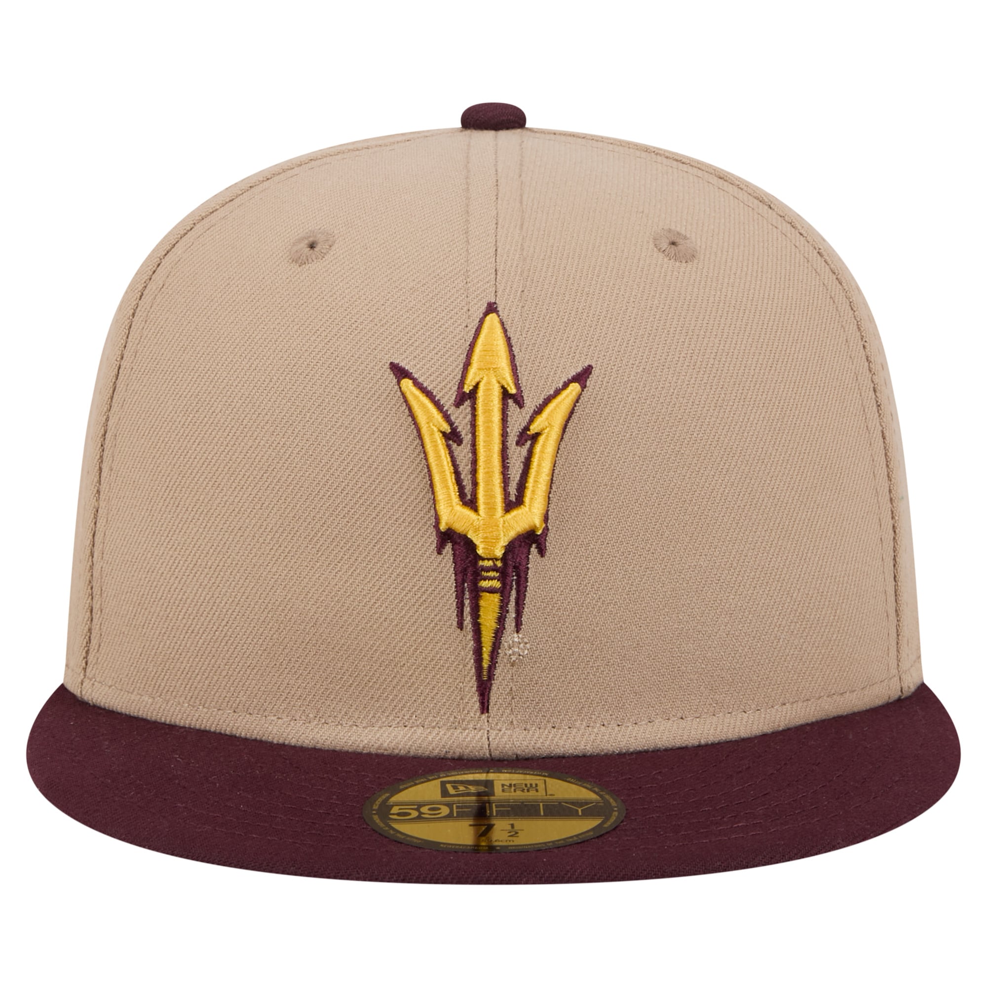 Men's New Era  Khaki Arizona State Sun Devils Two-Tone 59FIFTY Fitted Hat