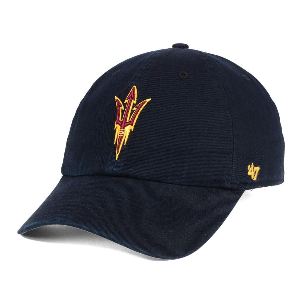 Unisex '47 Black Arizona State Sun Devils Mascot Clean Up Adjustable Hat