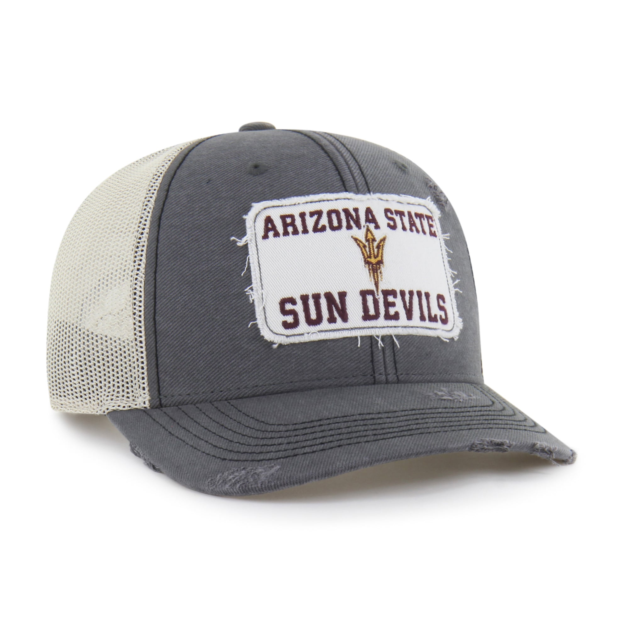 Unisex '47 Charcoal Arizona State Sun Devils Egremont Well-Worn Adjustable Trucker Hat
