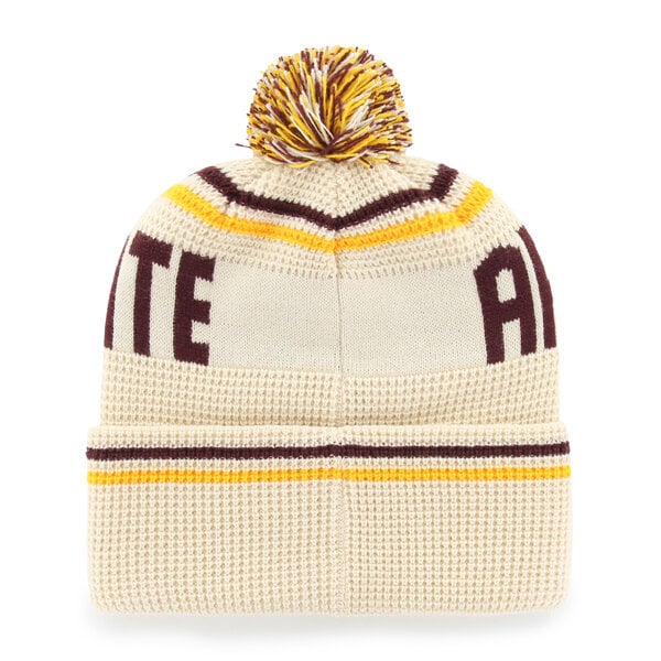 Bonnet unisexe '47 crème Arizona State Sun Devils en maille gaufrée à revers avec pompon