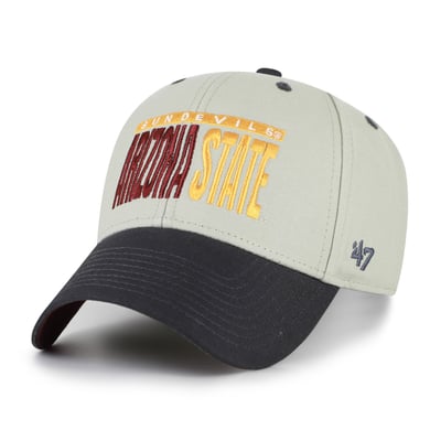 Arizona State Sun Devils '47 Unisex Half Block Text MVP Adjustable Hat - Gray/Black