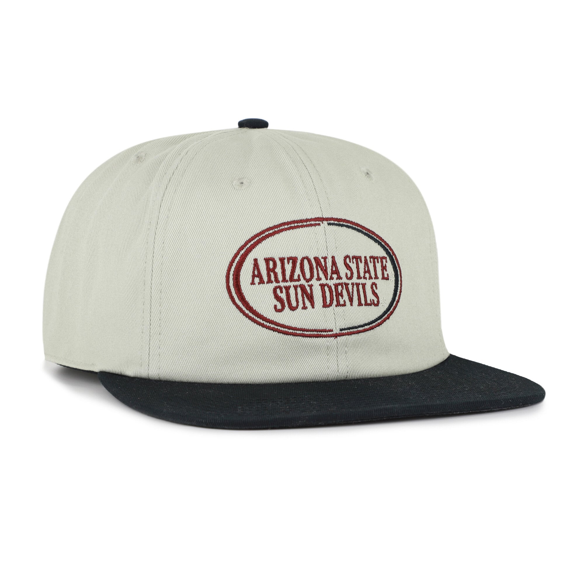 Unisex '47 Gray/Black Arizona State Sun Devils Ovalcrest Captain Snapback Hat