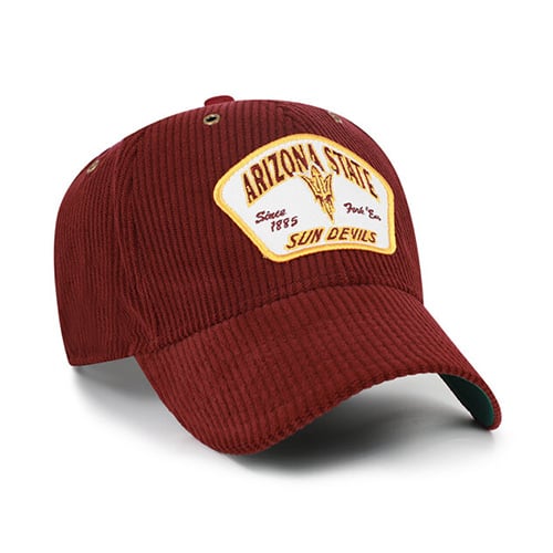 Casquette unisexe ajustable '47 Maroon Arizona State Sun Devils Accordia en velours côtelé MVP