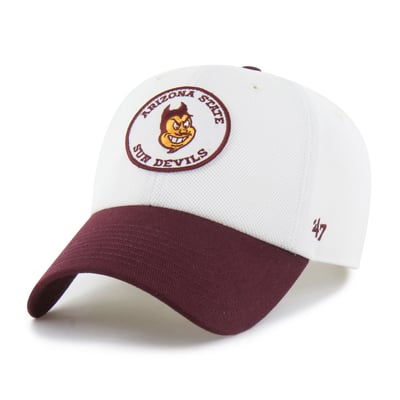Arizona State Sun Devils '47 Unisex Pique Patch Clean Up Adjustable Hat - White/Maroon