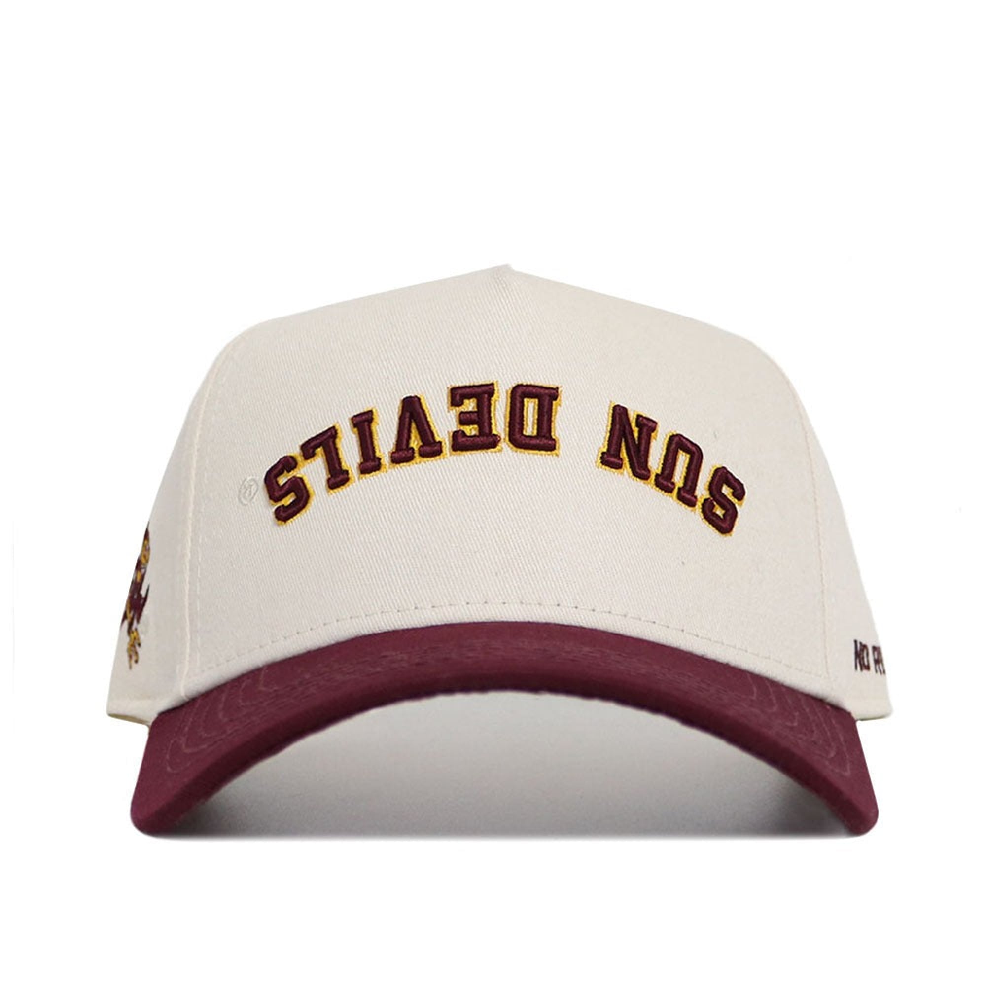 Casquette unisexe No Rivals naturelle/bordeaux Arizona State Sun Devils à l'envers, couleurs classiques, ajustable