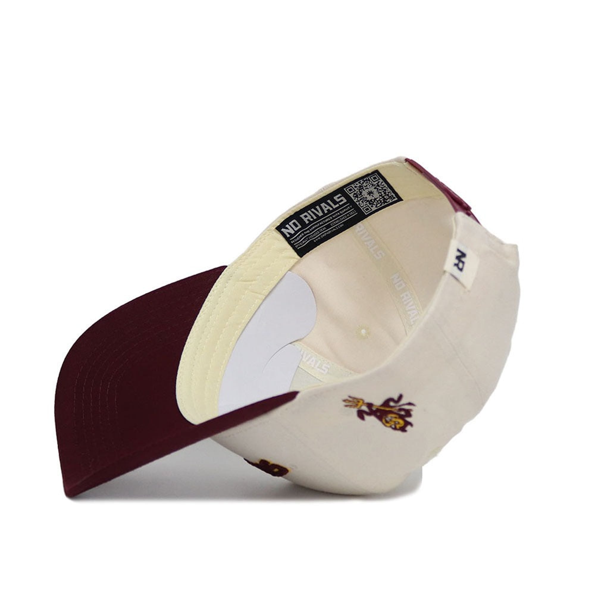 Casquette unisexe No Rivals naturelle/bordeaux Arizona State Sun Devils à l'envers, couleurs classiques, ajustable