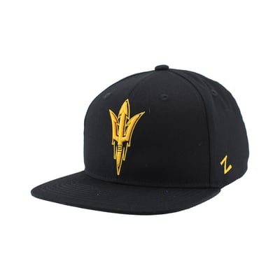  Arizona State Sun Devils Zephyr Unisex Slice 3D Z11 Snapback Hat - Black