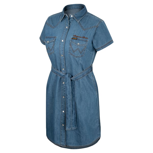 Women's Colosseum Denim Arizona State Sun Devils Short Sleeve Full-Snap Denim Dress