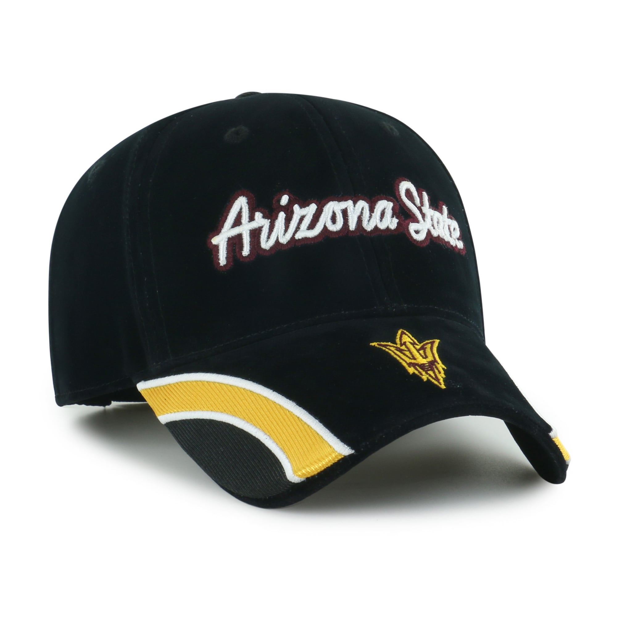 Casquette ajustable pour femme '47 Arizona State Sun Devils en velours denim noir avec inscription MVP