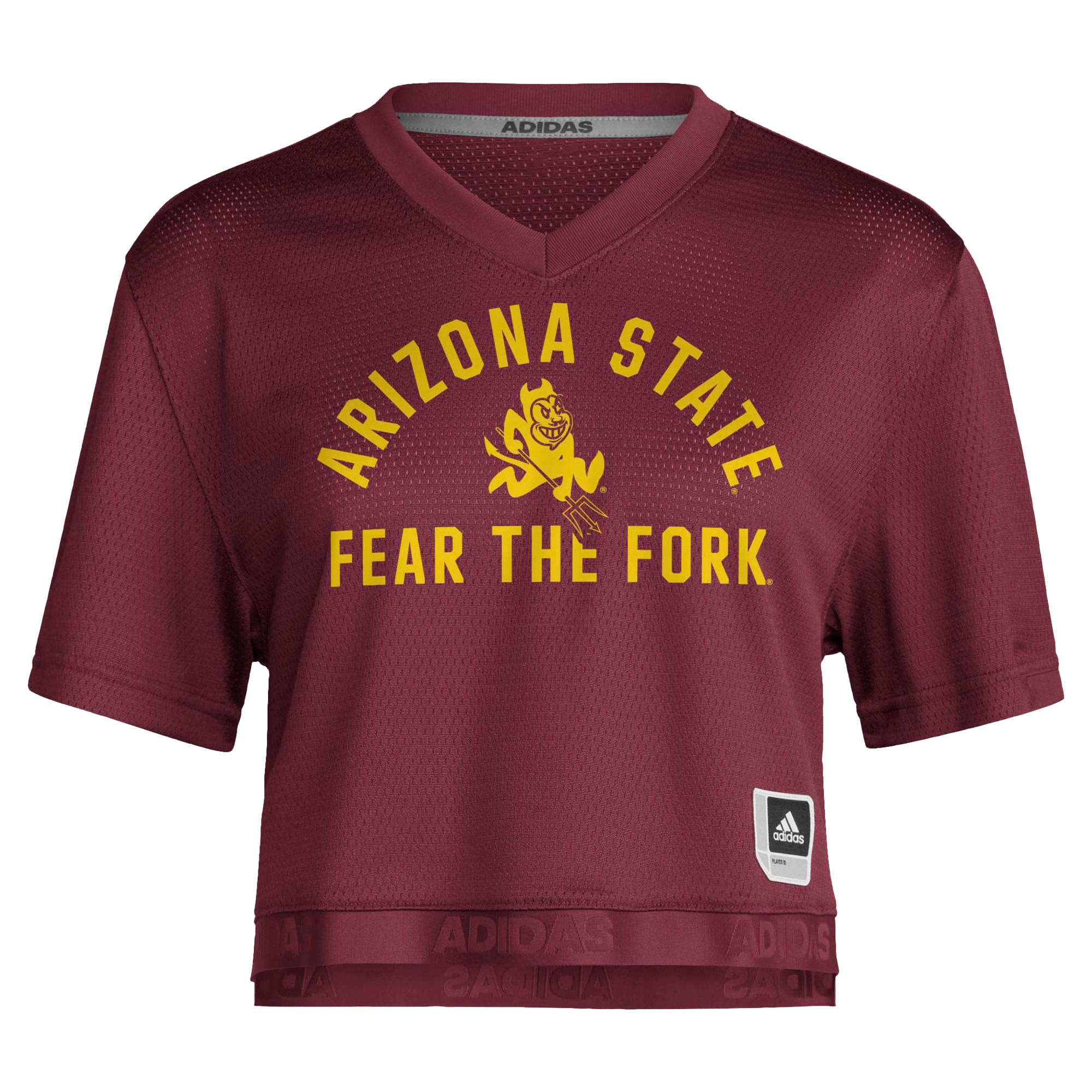 Maillot de football américain court adidas bordeaux Arizona State Sun Devils pour femmes
