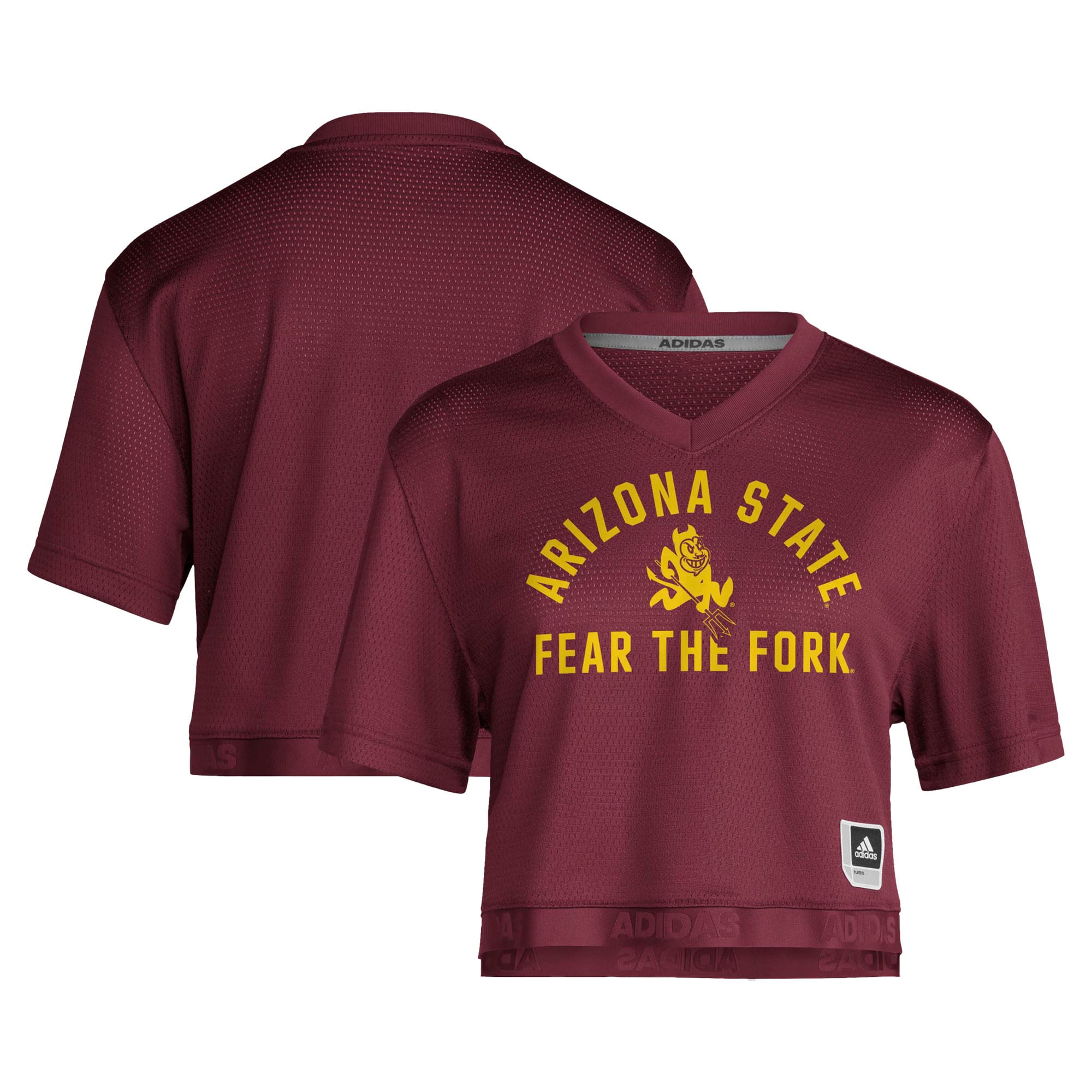 Maillot de football américain court adidas bordeaux Arizona State Sun Devils pour femmes