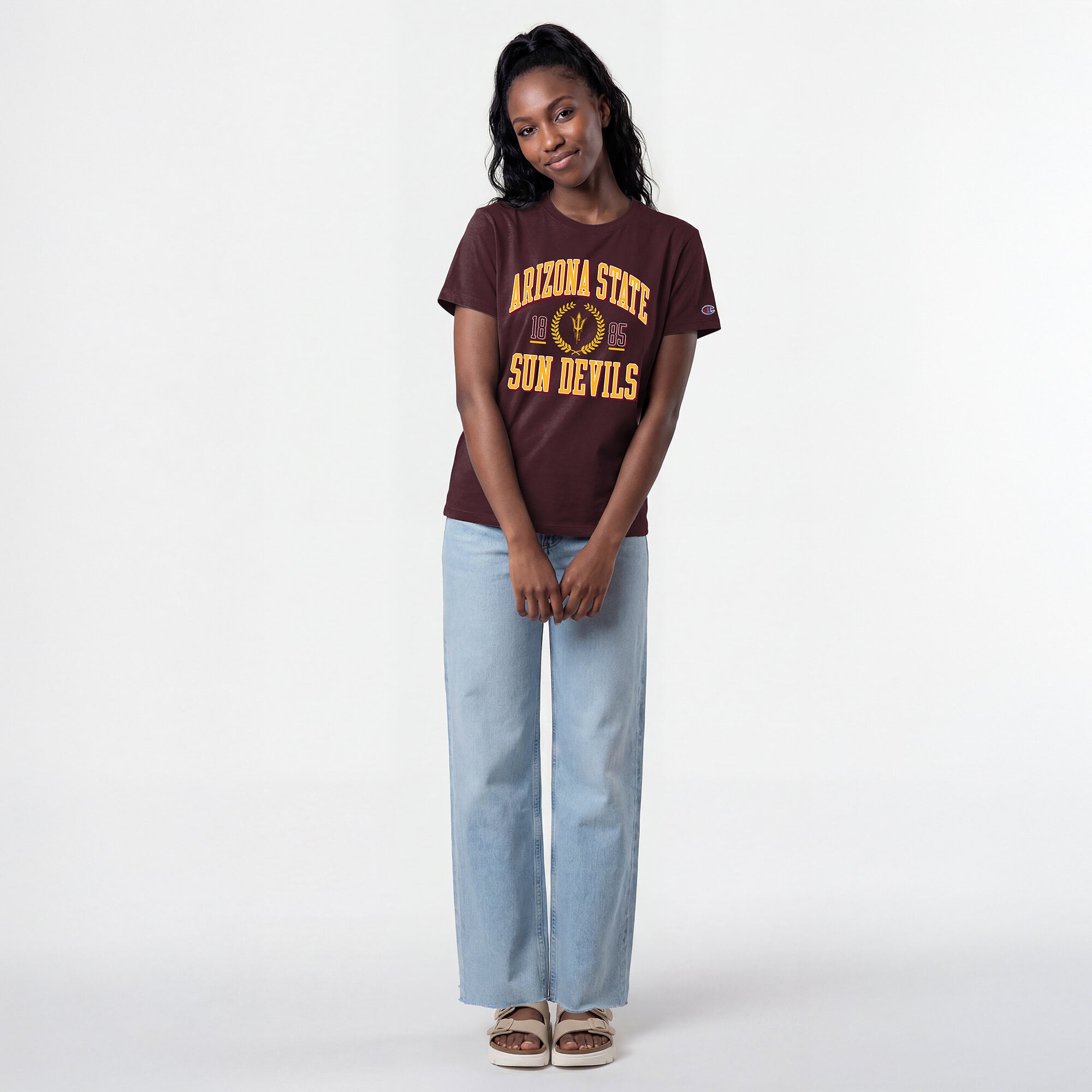 Women's Champion Maroon Arizona State Sun Devils Lifestyle T-Shirt