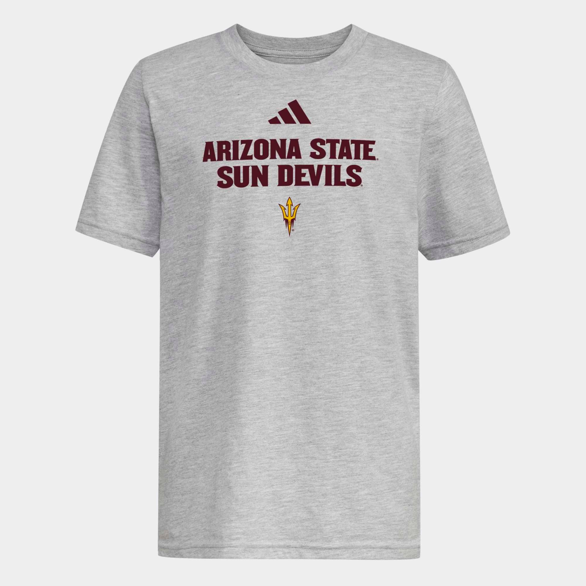 T-shirt adidas Heather Gray Fresh pour jeunes, Arizona State Sun Devils
