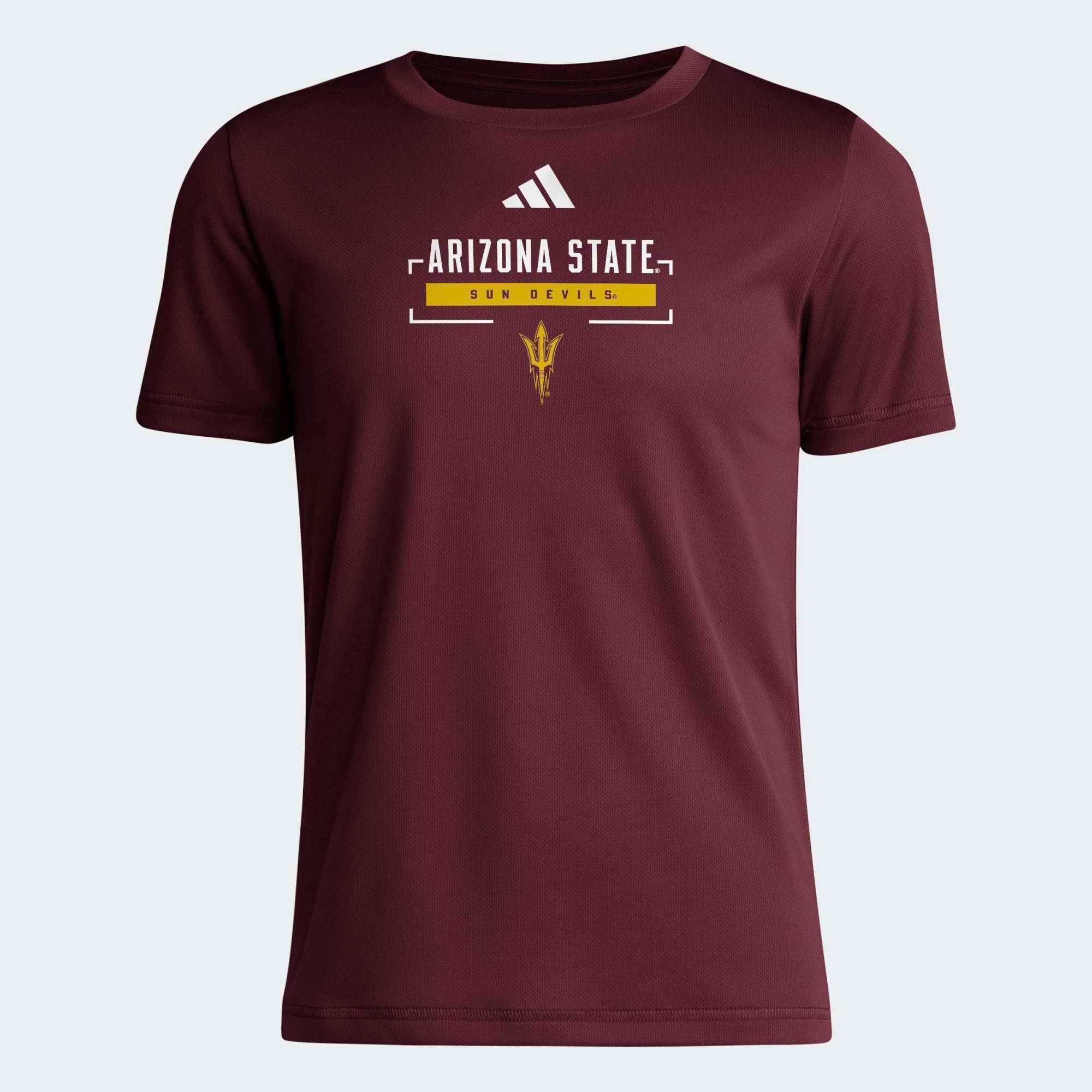 Youth adidas Maroon Arizona State Sun Devils AEROREADY Pre-Game T-Shirt