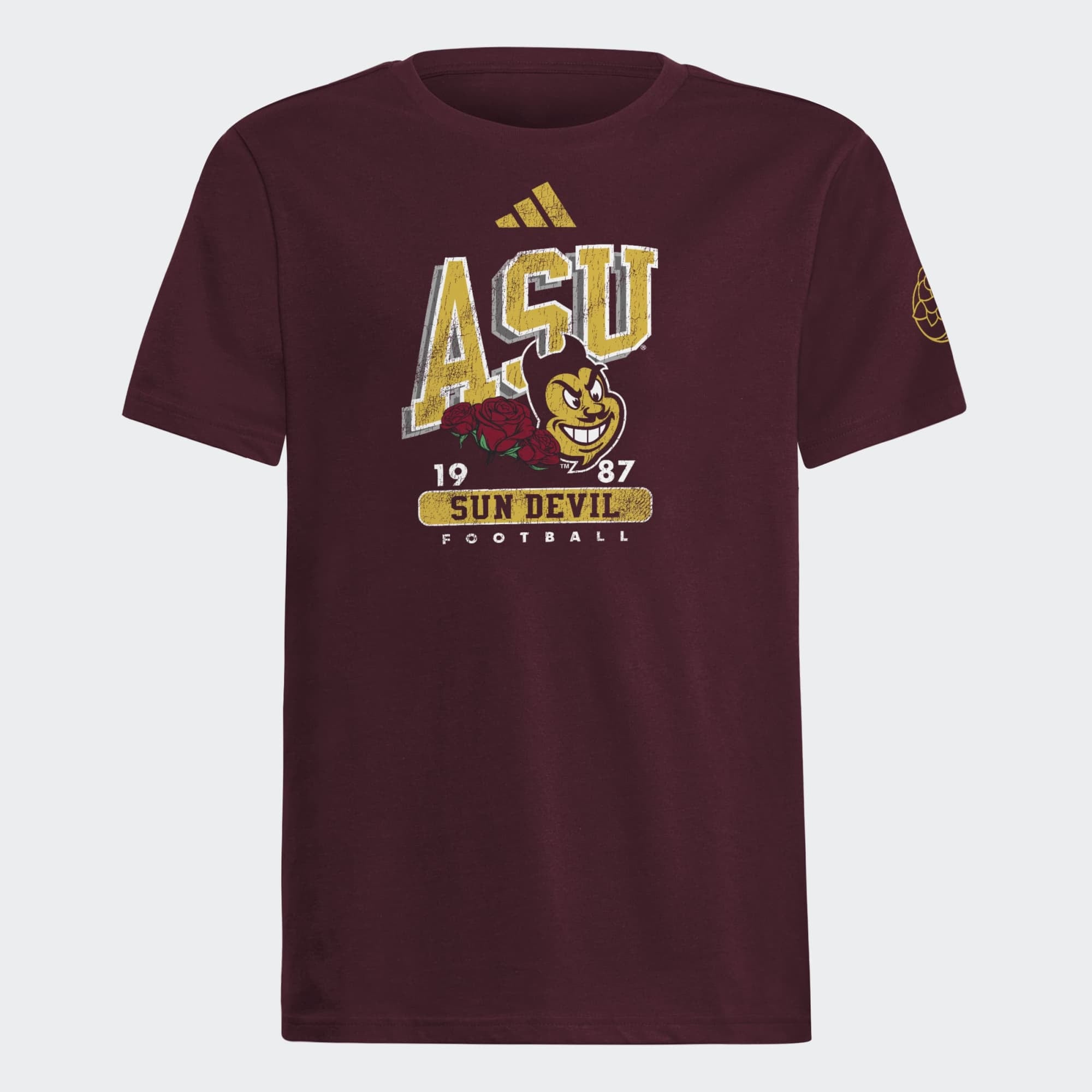 Youth adidas Maroon Arizona State Sun Devils Roses & T-Shirt