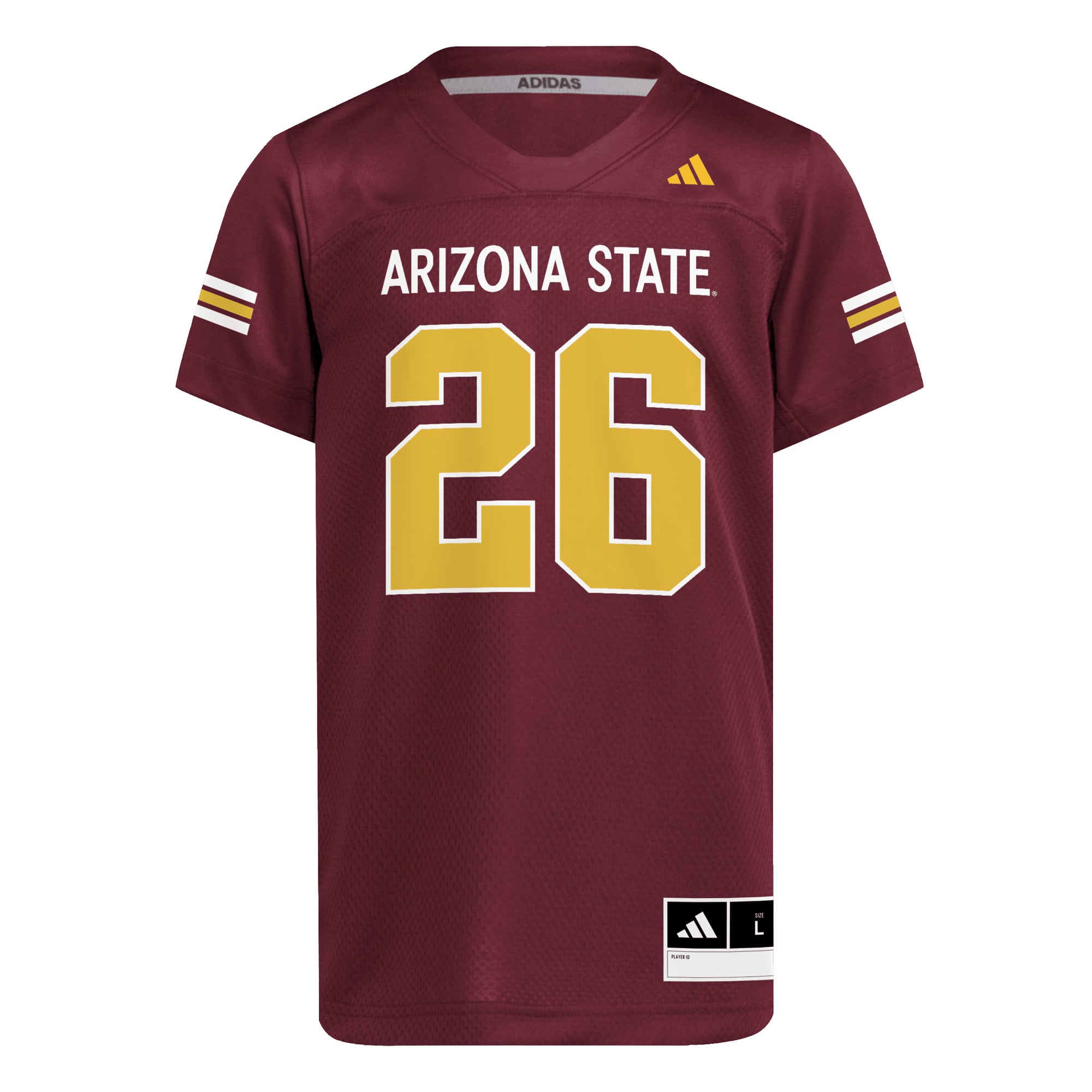 Youth adidas #26 Maroon Arizona State Sun Devils Roses & Strategy Football Jersey