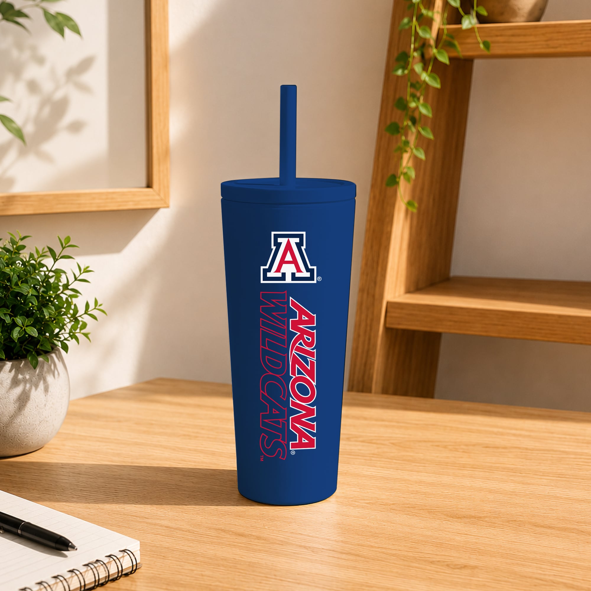 Gobelet isotherme à paille anti-déversement Arizona Wildcats de 710 ml (24 oz)