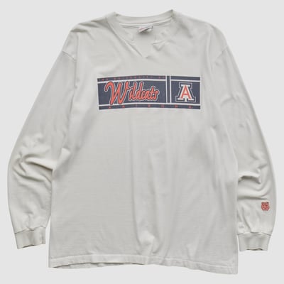 Arizona Wildcats Cotton Exchange 2000s Long Sleeve T-shirt - White - L by Fanatics Real Vintage