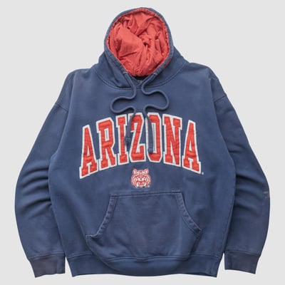 Arizona Wildcats Old Varsity Brand 2000s Hooded Pullover Sweatshirt - Navy - XS by Fanatics Real Vintage