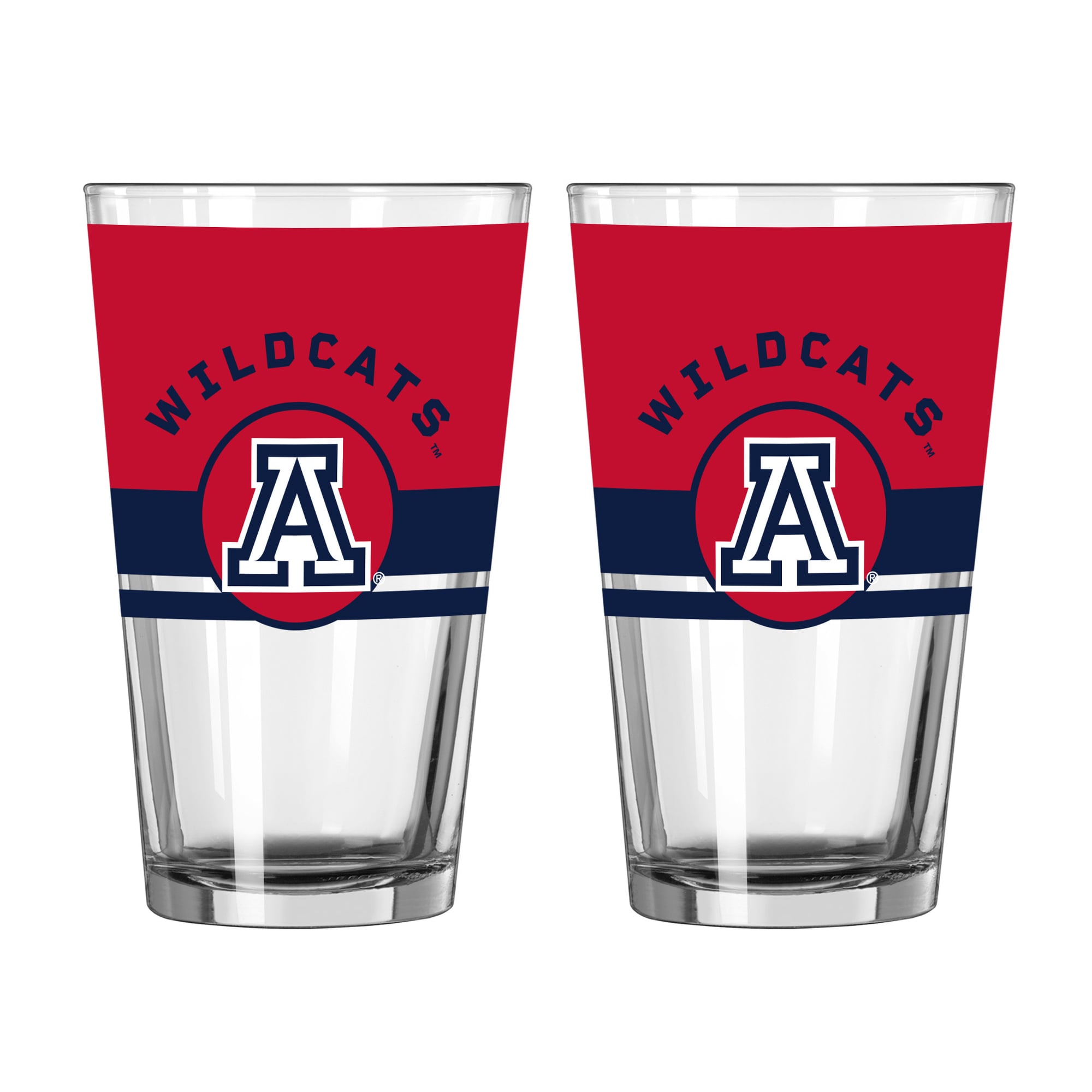 Ensemble de deux verres à bière Horizon 473 ml (16 oz) Logo Brands Arizona Wildcats