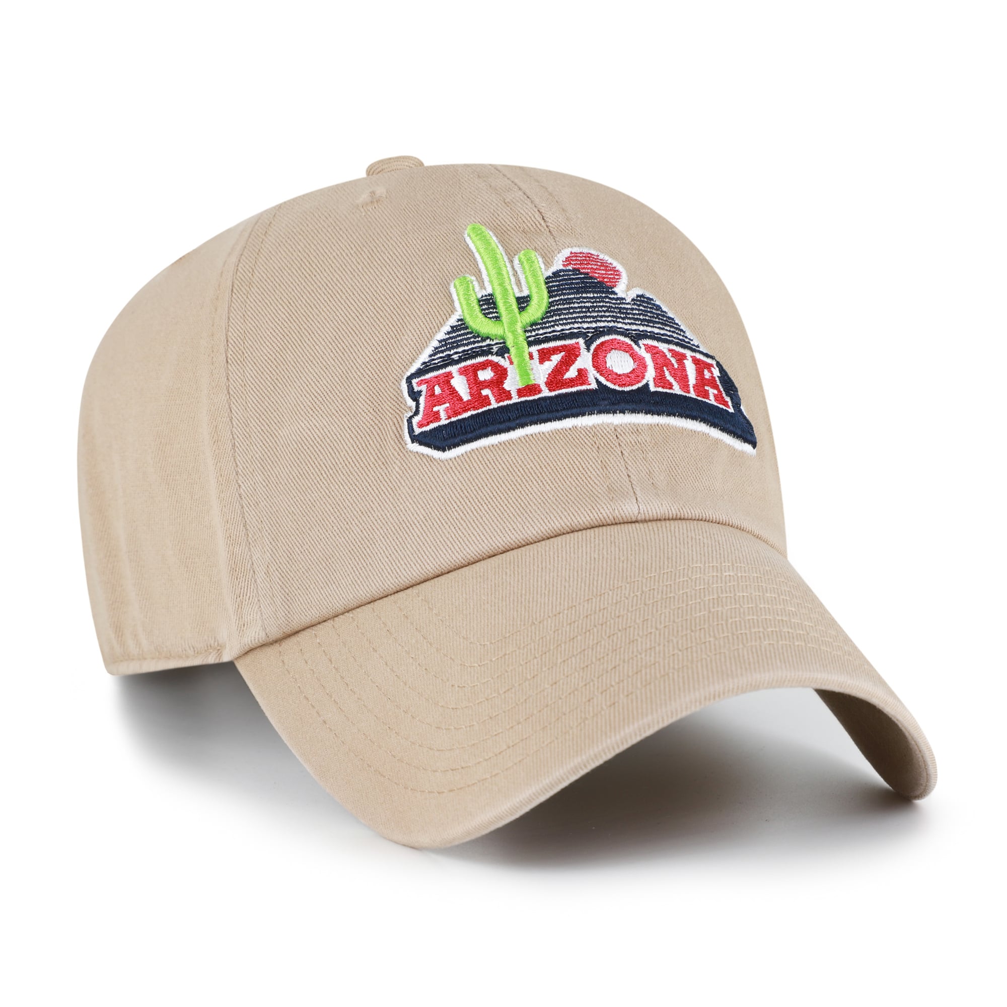 Men's '47  Khaki Arizona Wildcats Vault Clean Up Adjustable Hat