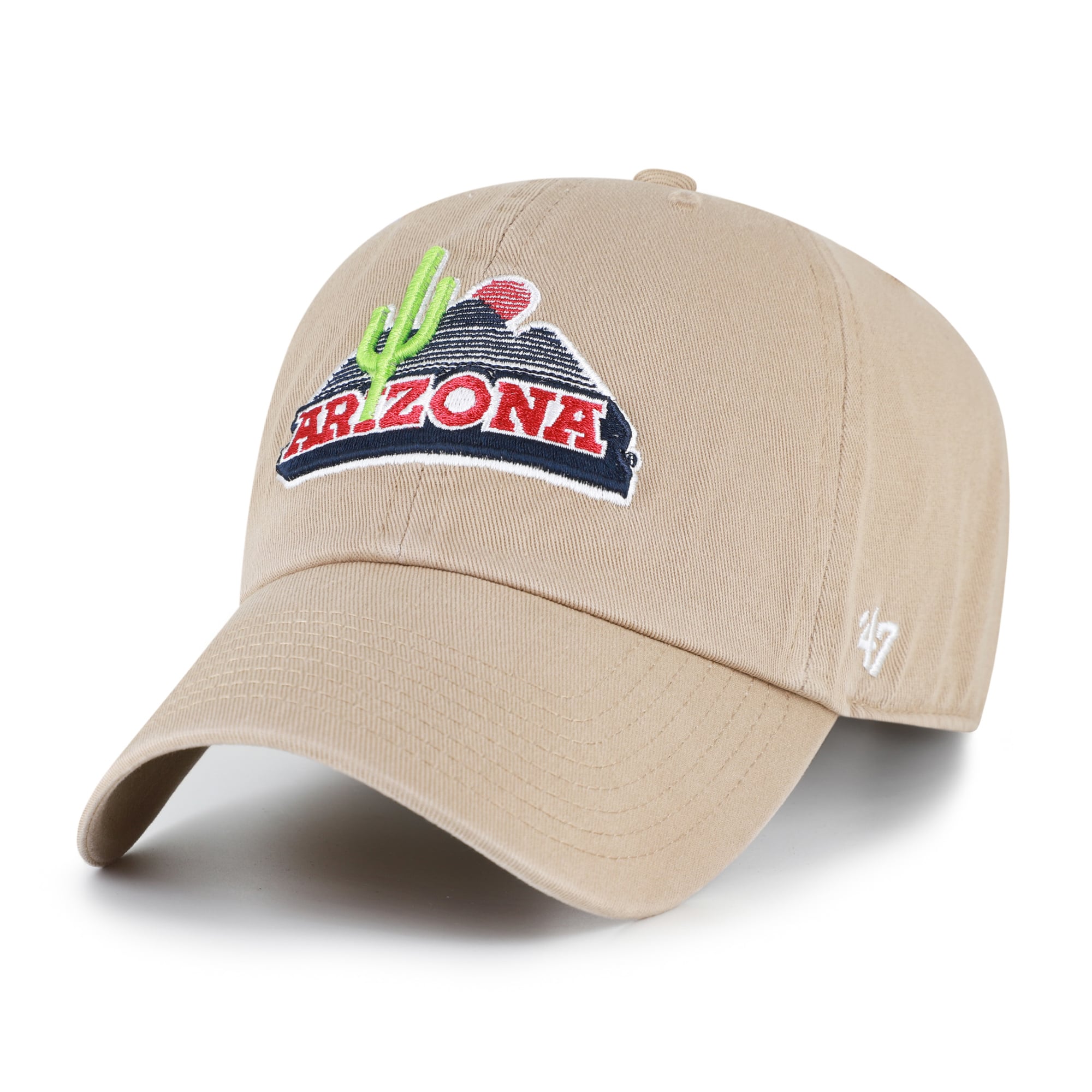 Men's '47 Khaki Arizona Wildcats Vault Clean Up Adjustable Hat