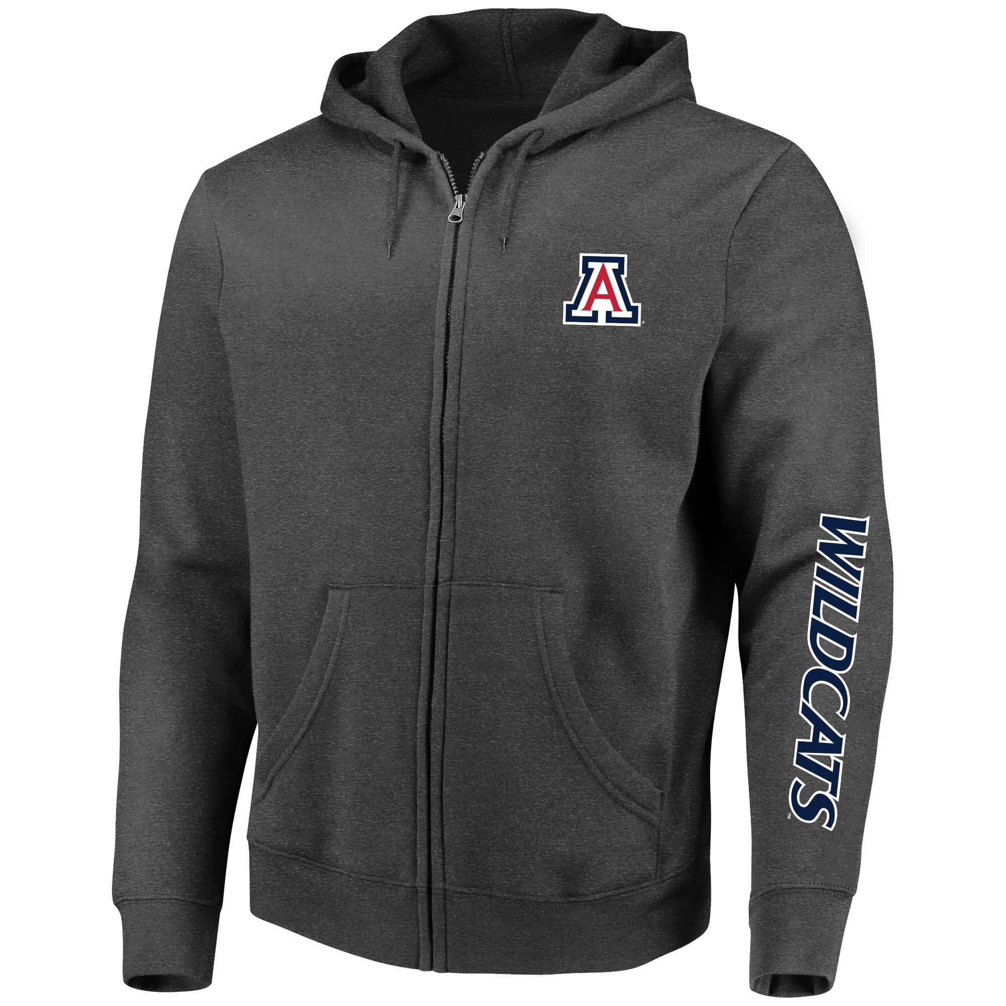 Sweat à capuche zippé Champion Heather Charcoal Arizona Wildcats pour homme, grandes tailles