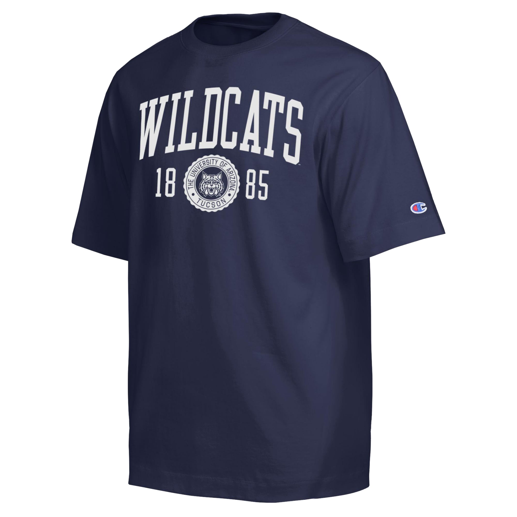 Men's Champion  Navy Arizona Wildcats Established Tradition Heavyweight T-Shirt