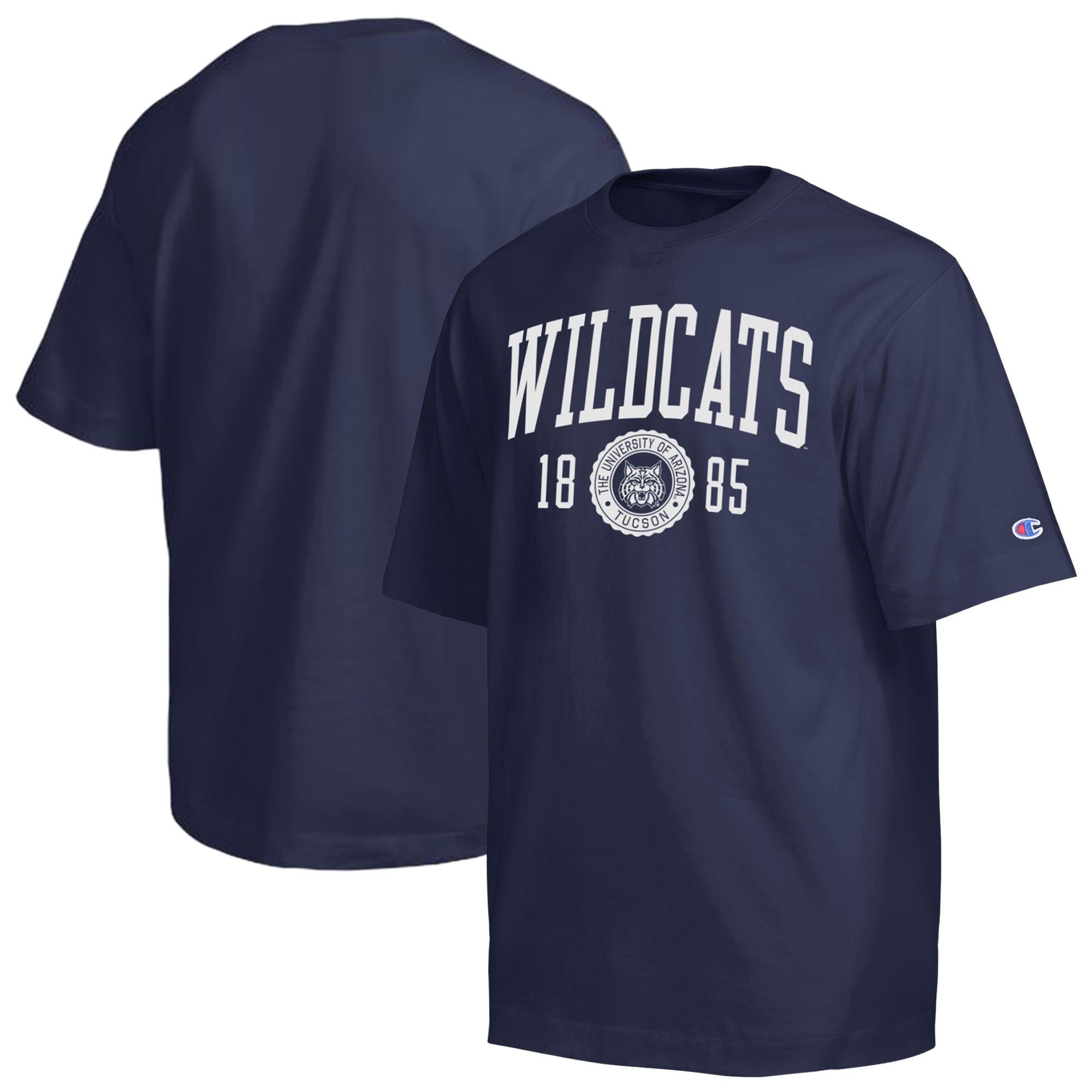 Men's Champion  Navy Arizona Wildcats Established Tradition Heavyweight T-Shirt