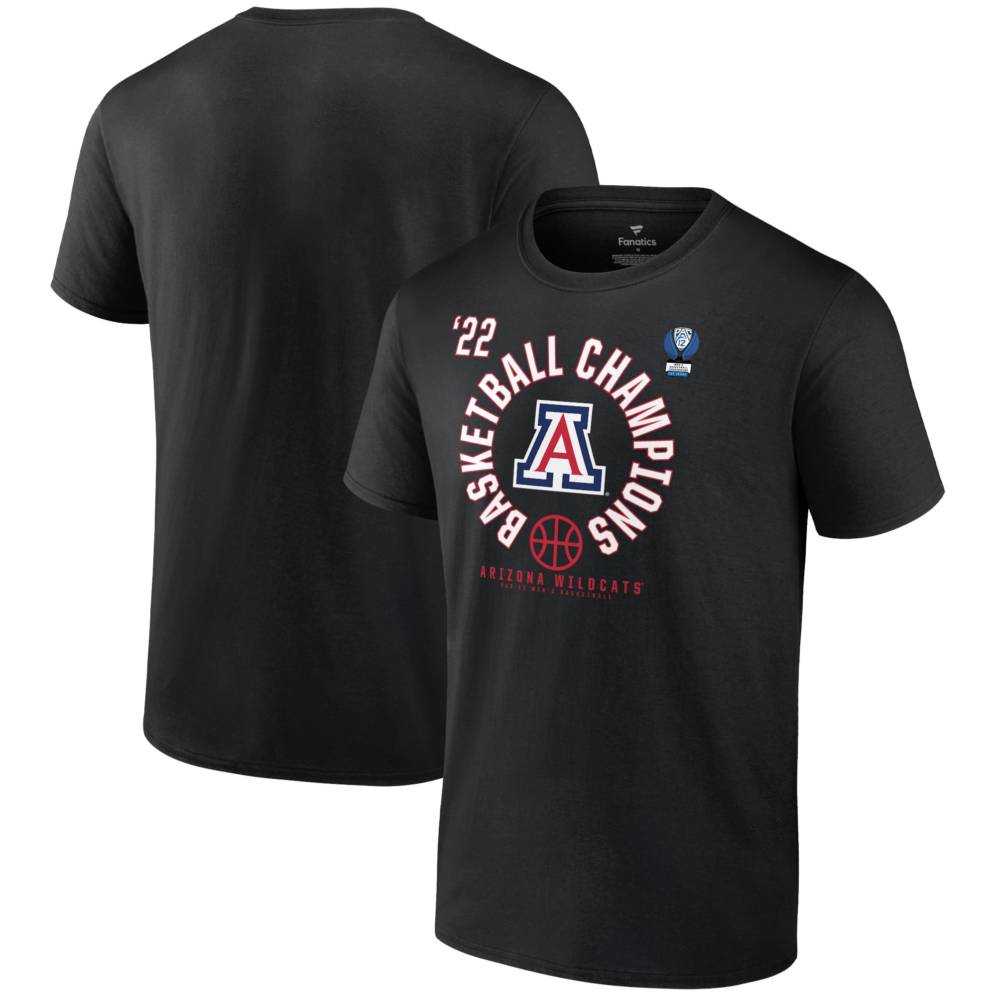 Men's Fanatics Black Arizona Wildcats 2022 PAC-12 Men's Basketball