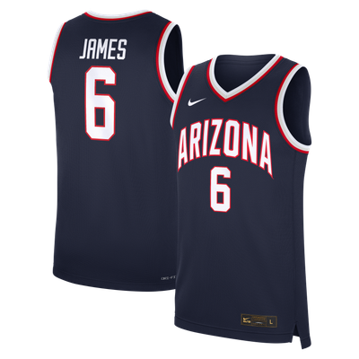 Bryce James Arizona Wildcats Nike Team Replica Basketball Jersey - Navy