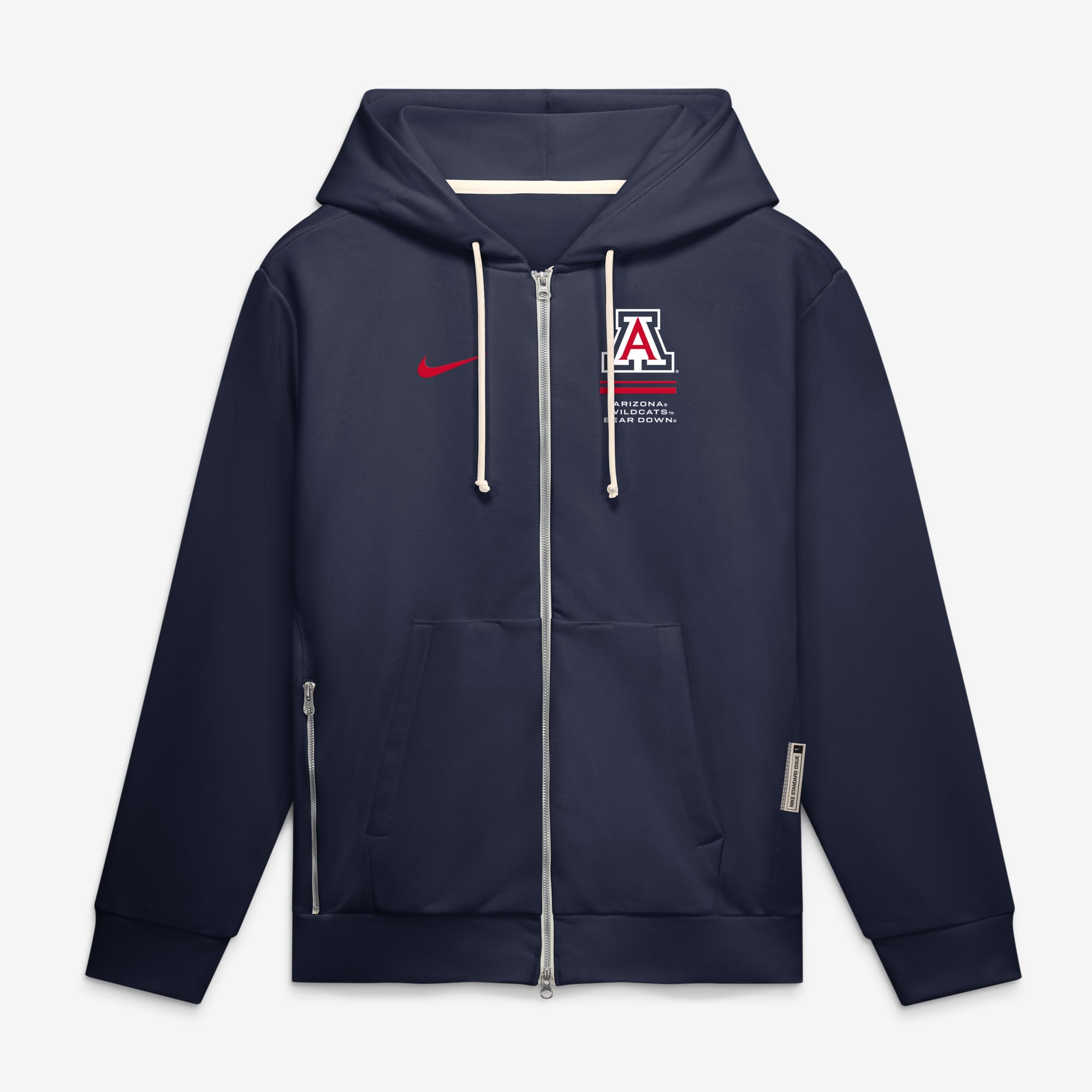 Men's Nike Navy Arizona Wildcats 2026 Sideline Standard Issue Dri-FIT Full-Zip Hoodie