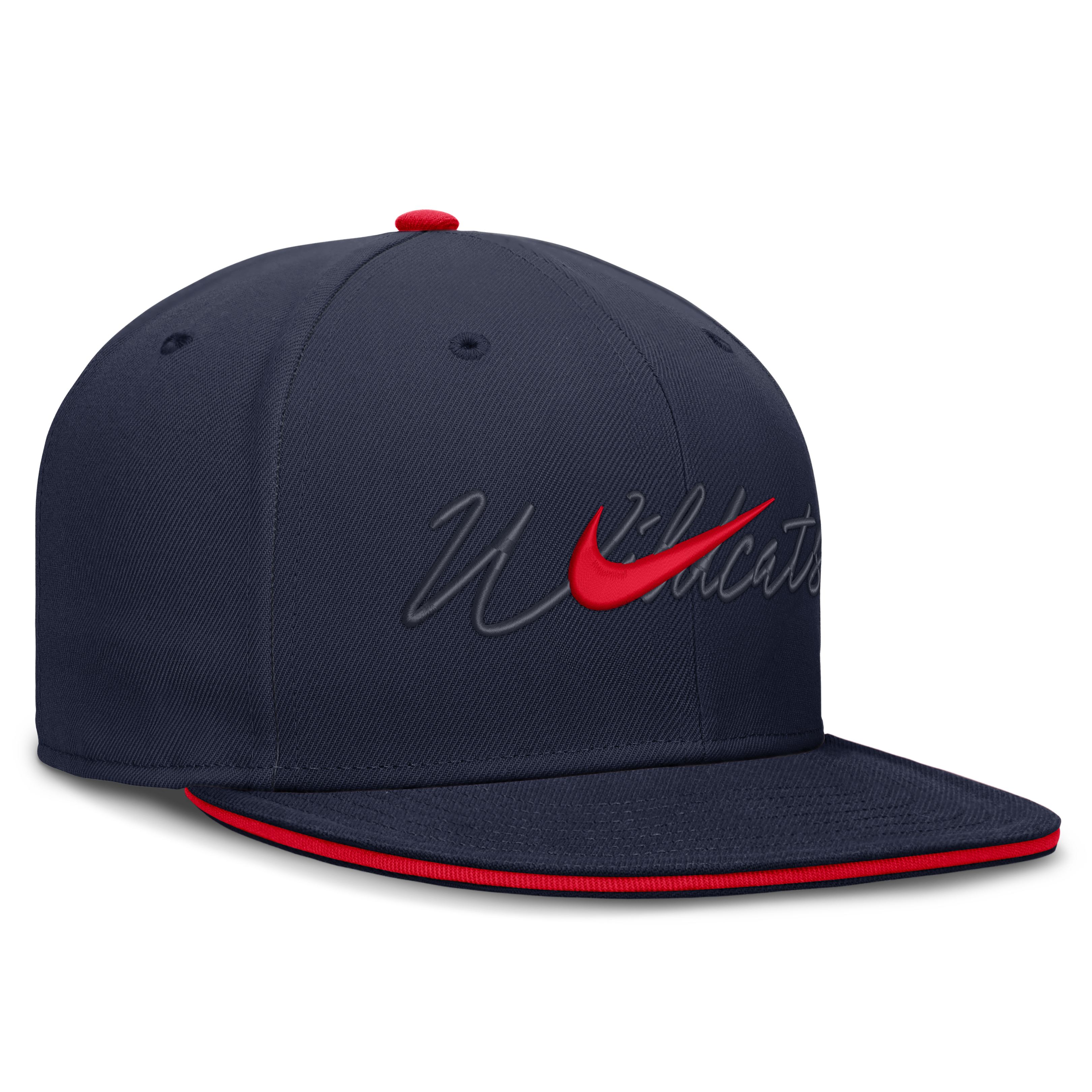 Casquette ajustée Nike Arizona Wildcats Dri-FIT Primetime Script bleu marine pour homme