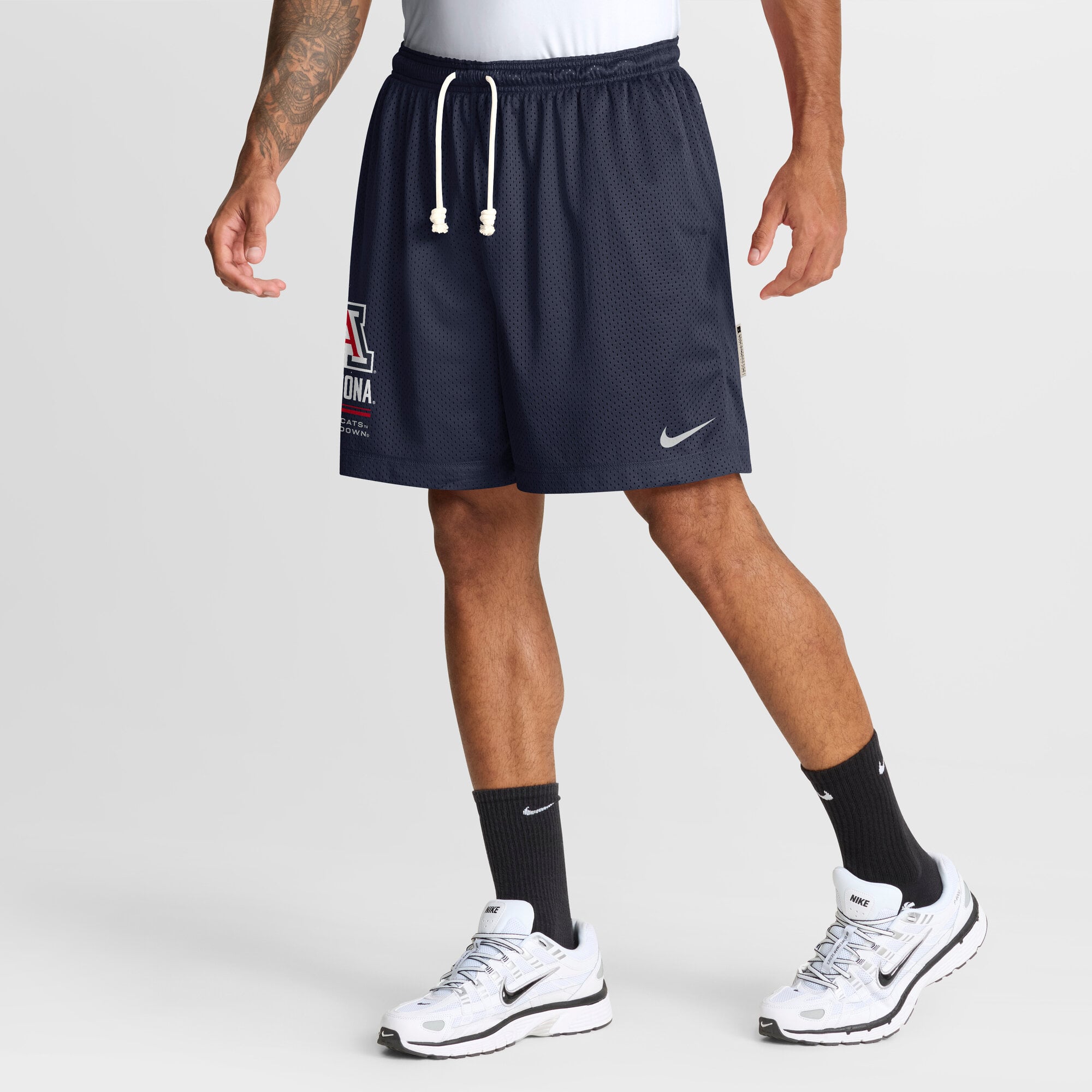 Men's Nike Navy/Anthracite Arizona Wildcats 2026 Sideline Standard Issue Reversible Dri-FIT Shorts