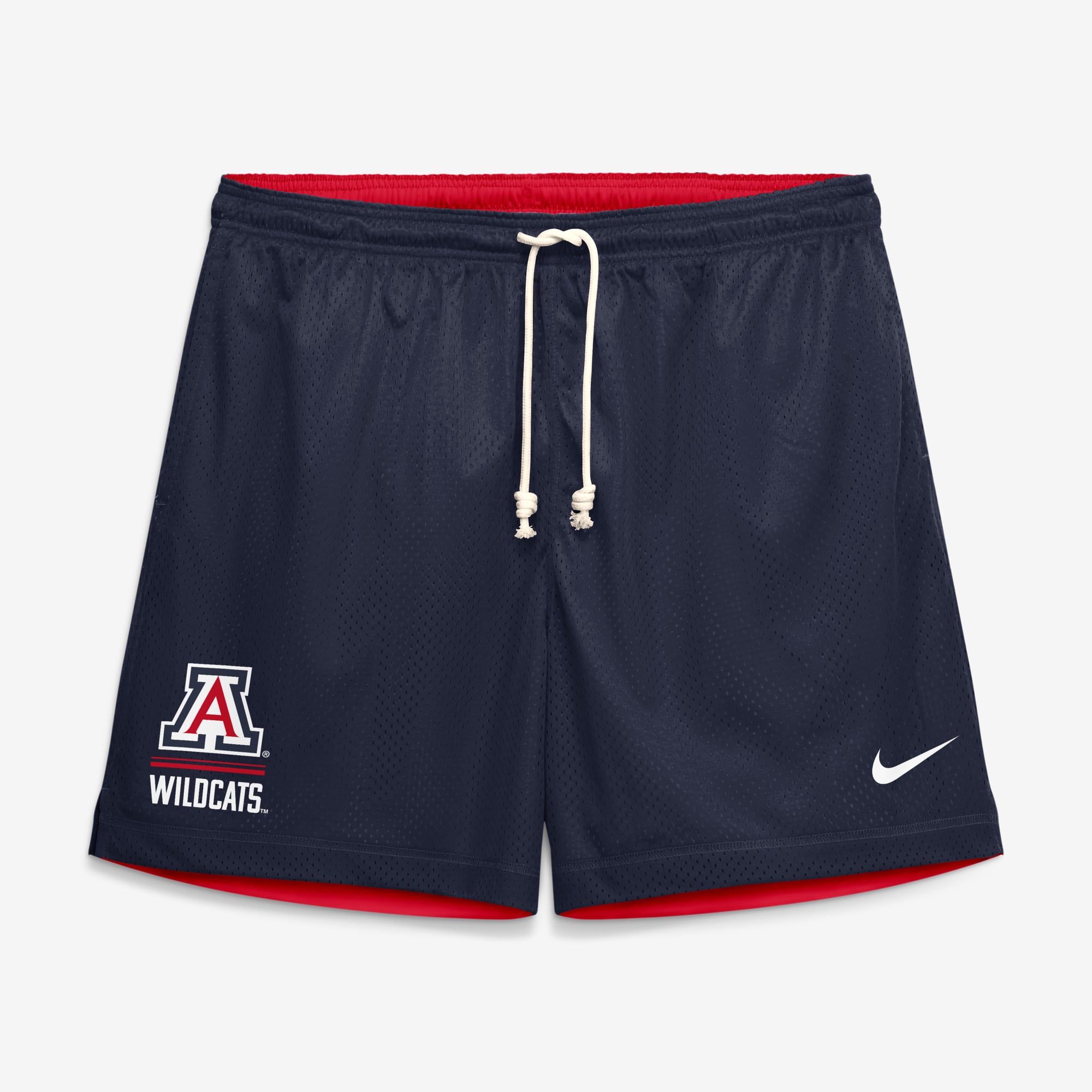 Short réversible Nike Dri-FIT bleu marine/rouge Arizona Wildcats Courtside pour homme